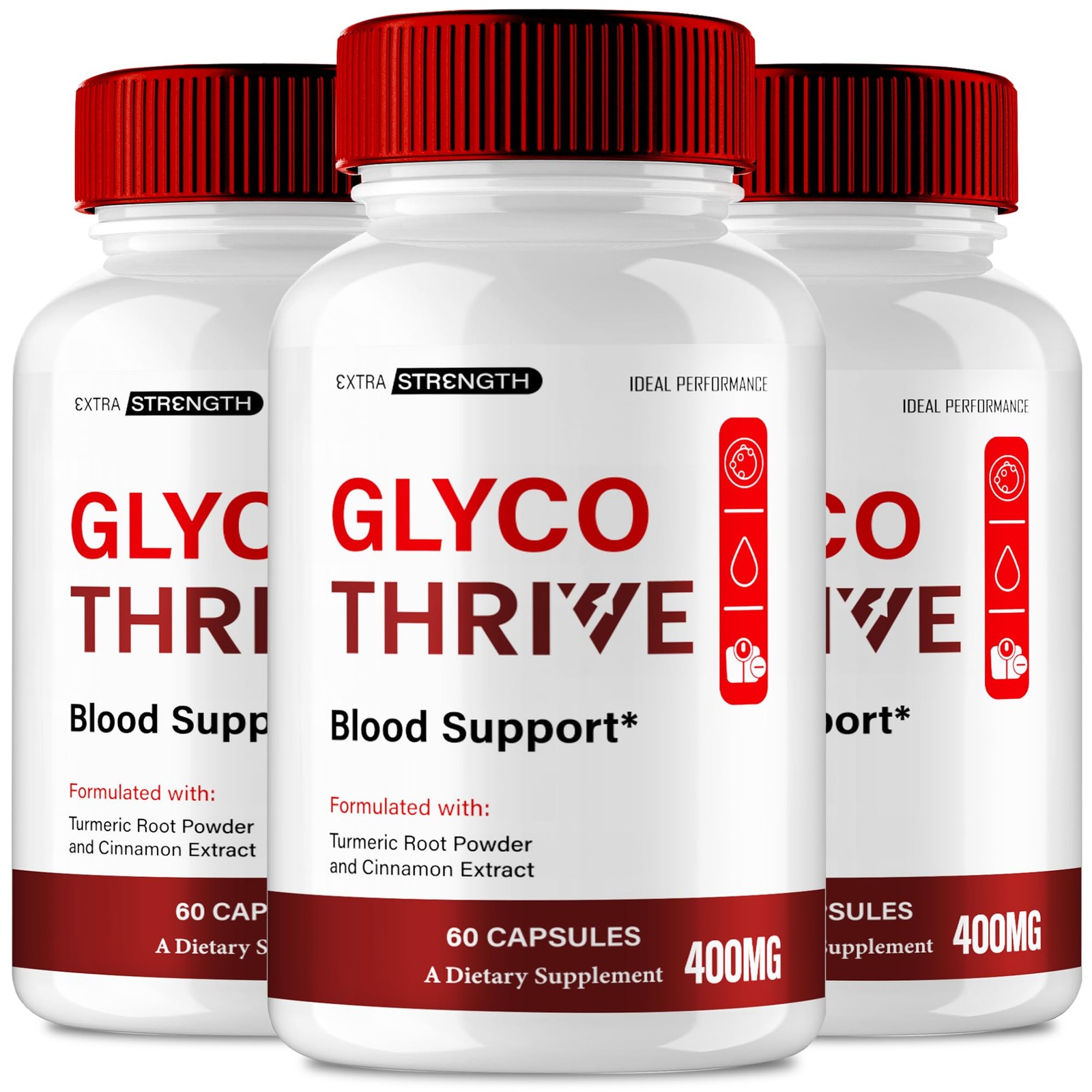 GlycoThrive Glyco Thrive Blood Sugar Supplement - 180 Capsules (3 Pack)