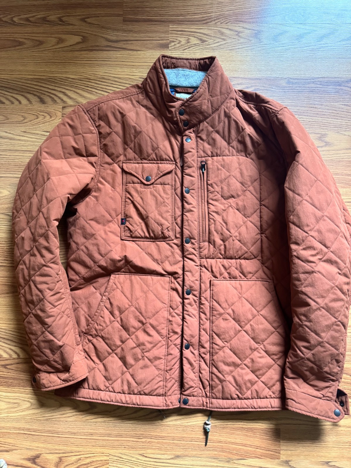 Relwen Quilted Insulated Tanker Jacket - Chestnut - Size Large