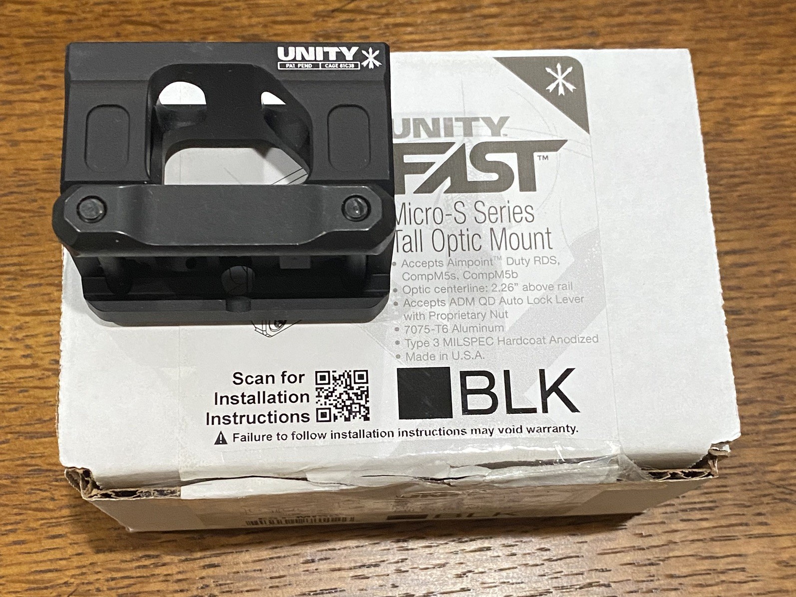 Unity FAST Micro-S Mount for Aimpoint CompM5s, CompM5b, and Duty RDS (FST-MISB) Unity FAST Micro-S Mount for Aimpoint CompM5s, CompM5b, and Duty RDS (FST-MISB)