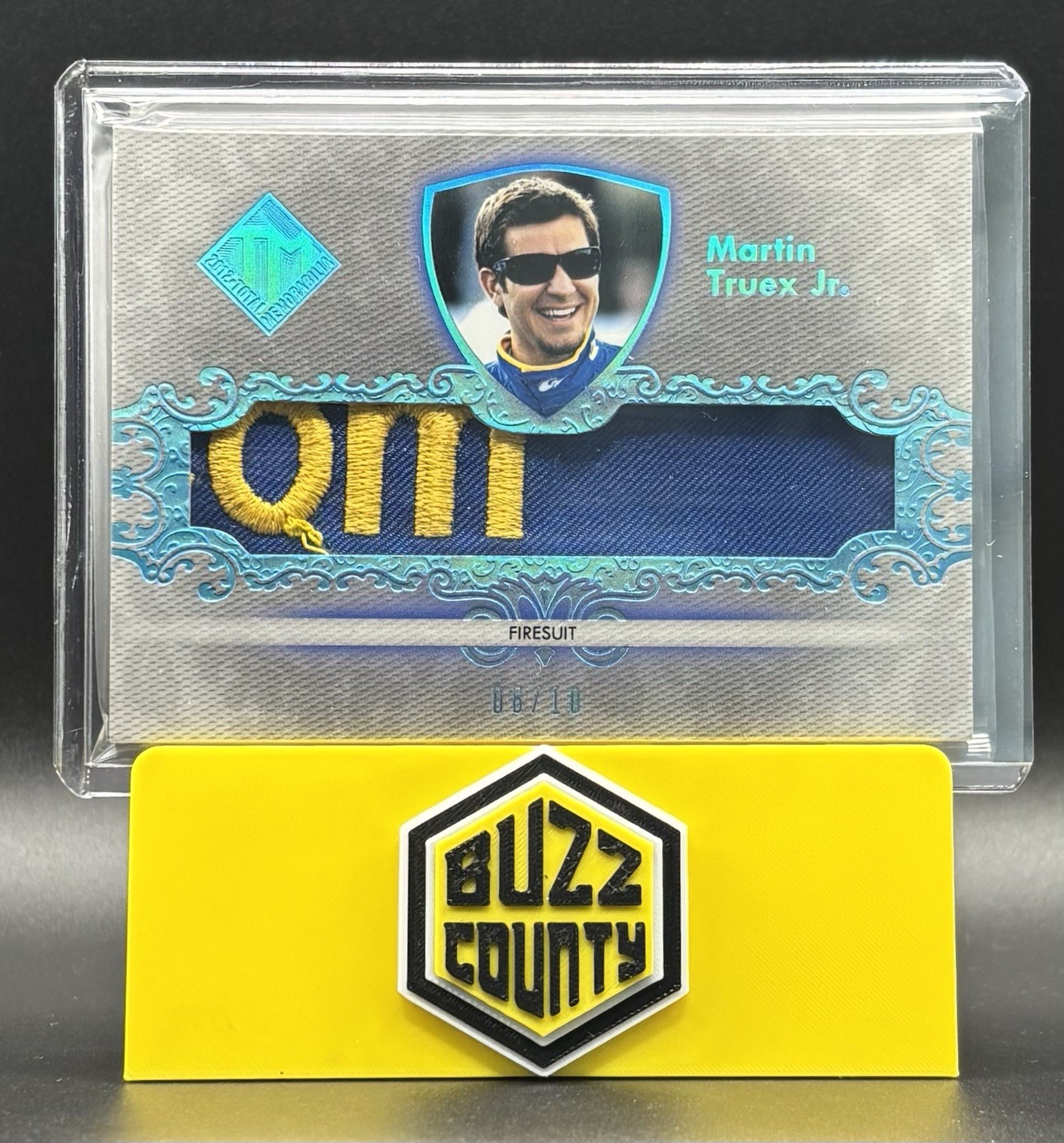 2012 Press Pass Total Memorabilia - Single Swatch Martin Truex Jr. MEM Blue /10