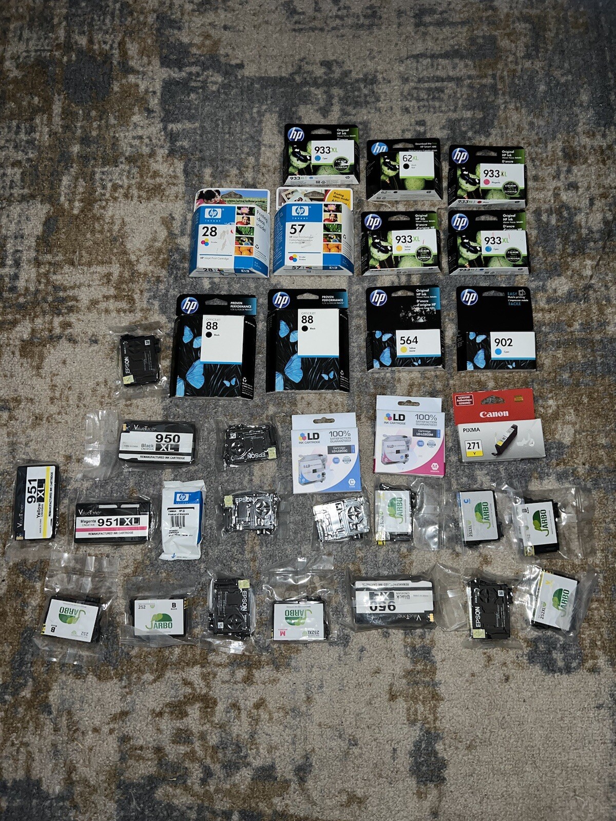 Printer Cartridge large bundle ALL NEW HP CANON JARBO Printer Cartridge large bundle ALL NEW HP CANON JARBO