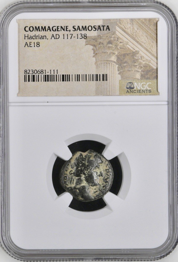 Emperor Hadrian 117-138AD Genuine NGC Certified Commagene Samosata Roman Coin