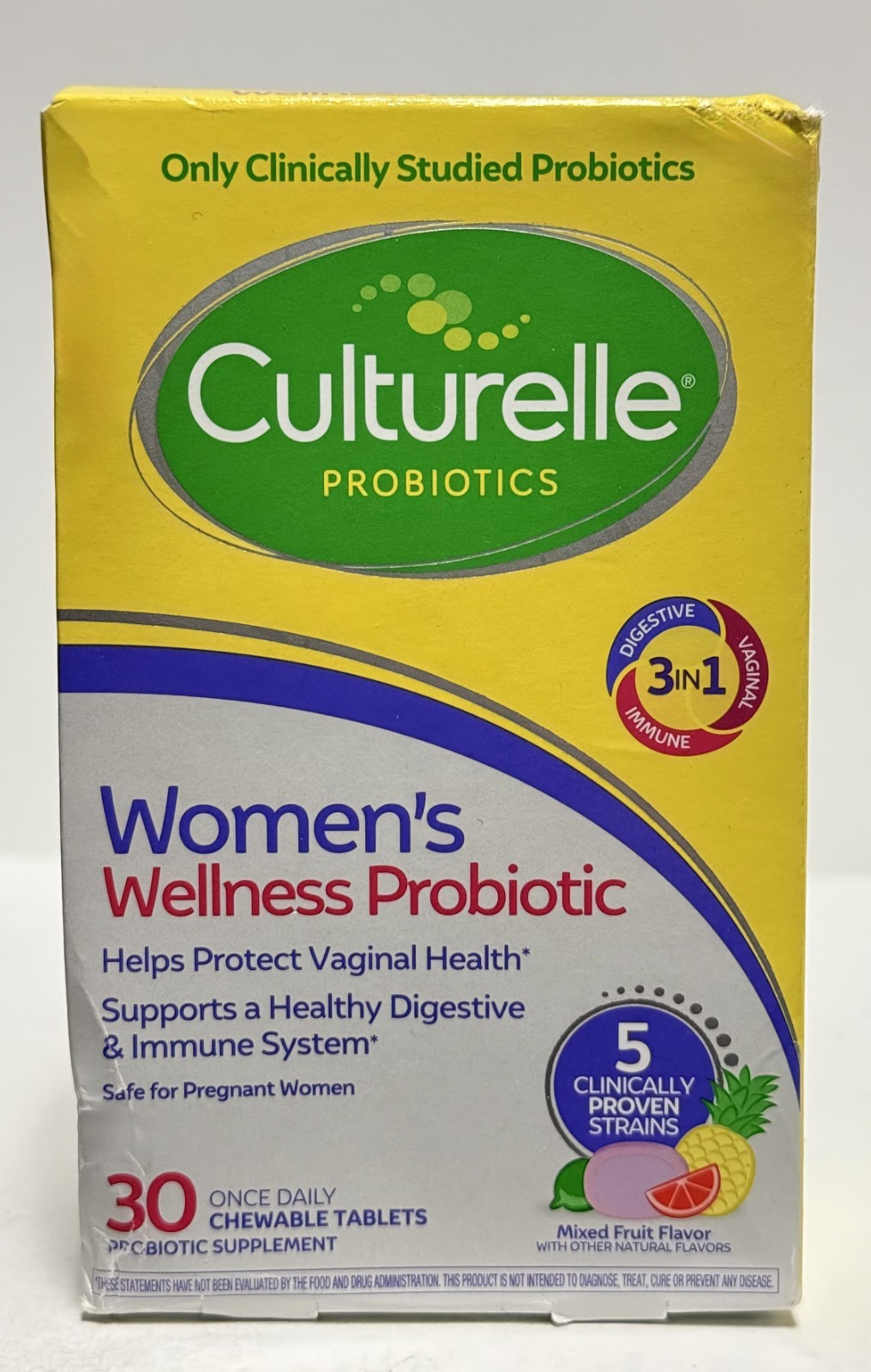Culturelle Women’s Wellness, Daily Chewable Probiotics for Women - 30 TABLETS Culturelle Women’s Wellness, Daily Chewable Probiotics for Women - 30 TABLETS
