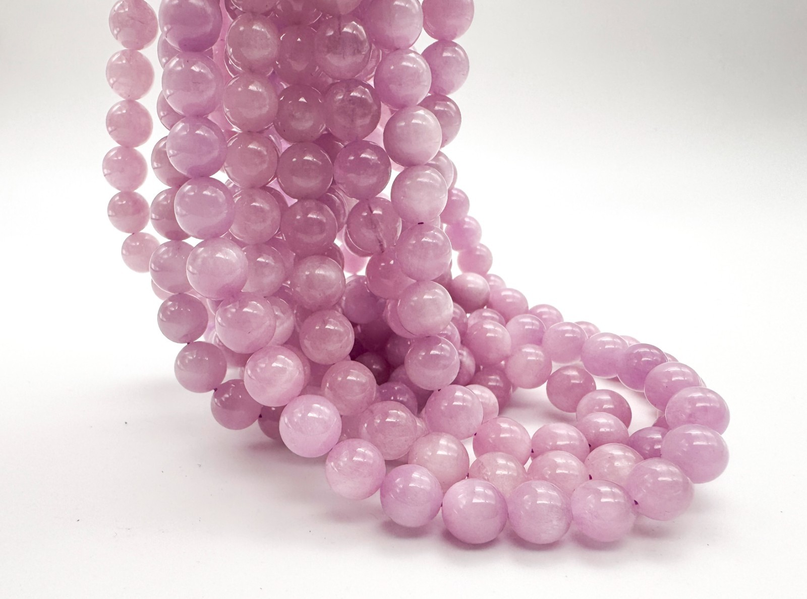 AAAA Grade Natural Purple Kunzite Polished Smooth Round Gemstone Beads RN170