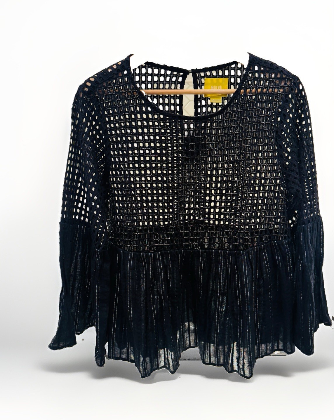 Anthropologie Maeve Alameda Women’s Blouse Size 10 Bell Sleeve Top NWT $118 