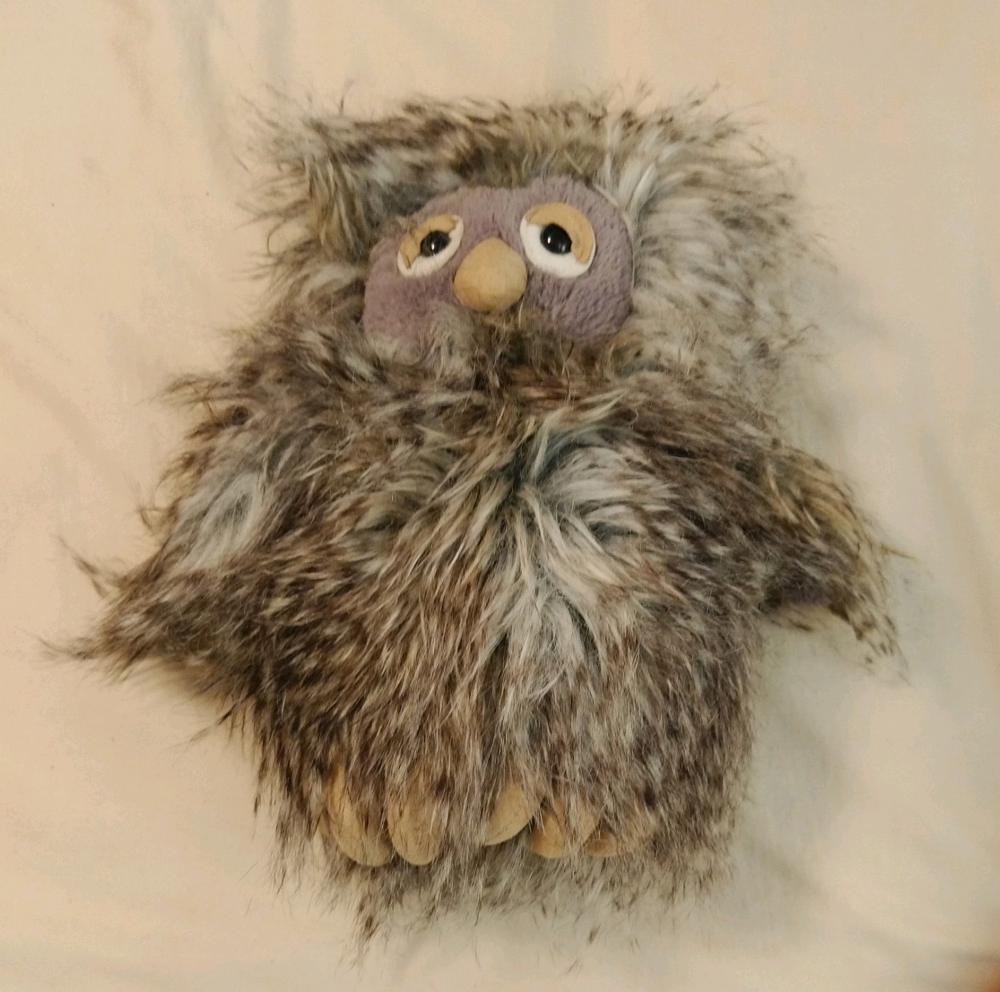 Jellycat London Retired Orlando Owl Fuzzy Brown Gray 10