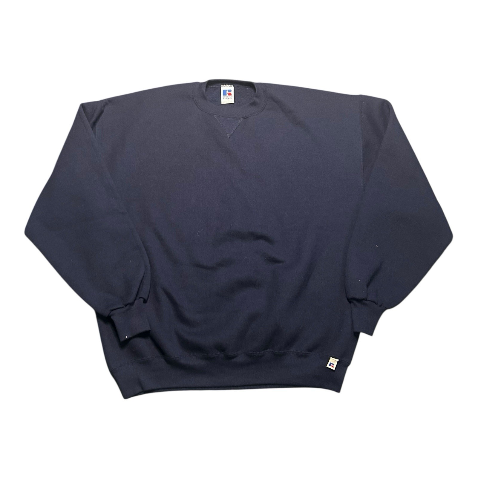 Vintage Russell Athletic Blue Crewneck Sweatshirt Made in USA XL 90s Heavyweight