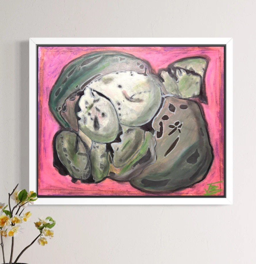 Original Abstract Neo-Expressionism Acrylic Painting 20x16 On Canvas Jobu OOAK