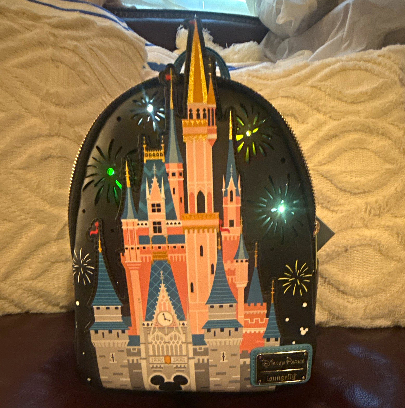 Loungefly Disney Walt Disney World Cinderella Castle light up Mini Backpack
