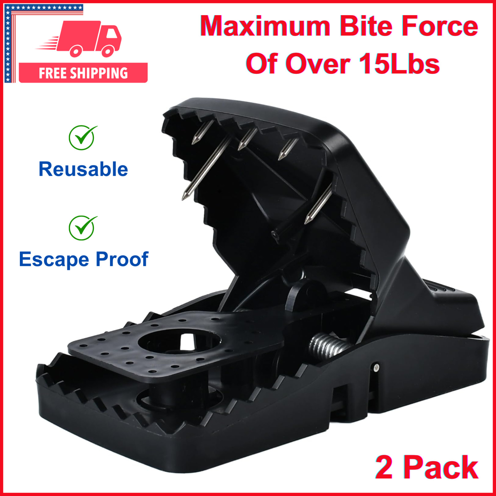 Unstoppable Professional Squirrel Rat Traps Outdoor, Escape Proof Squirrel Traps