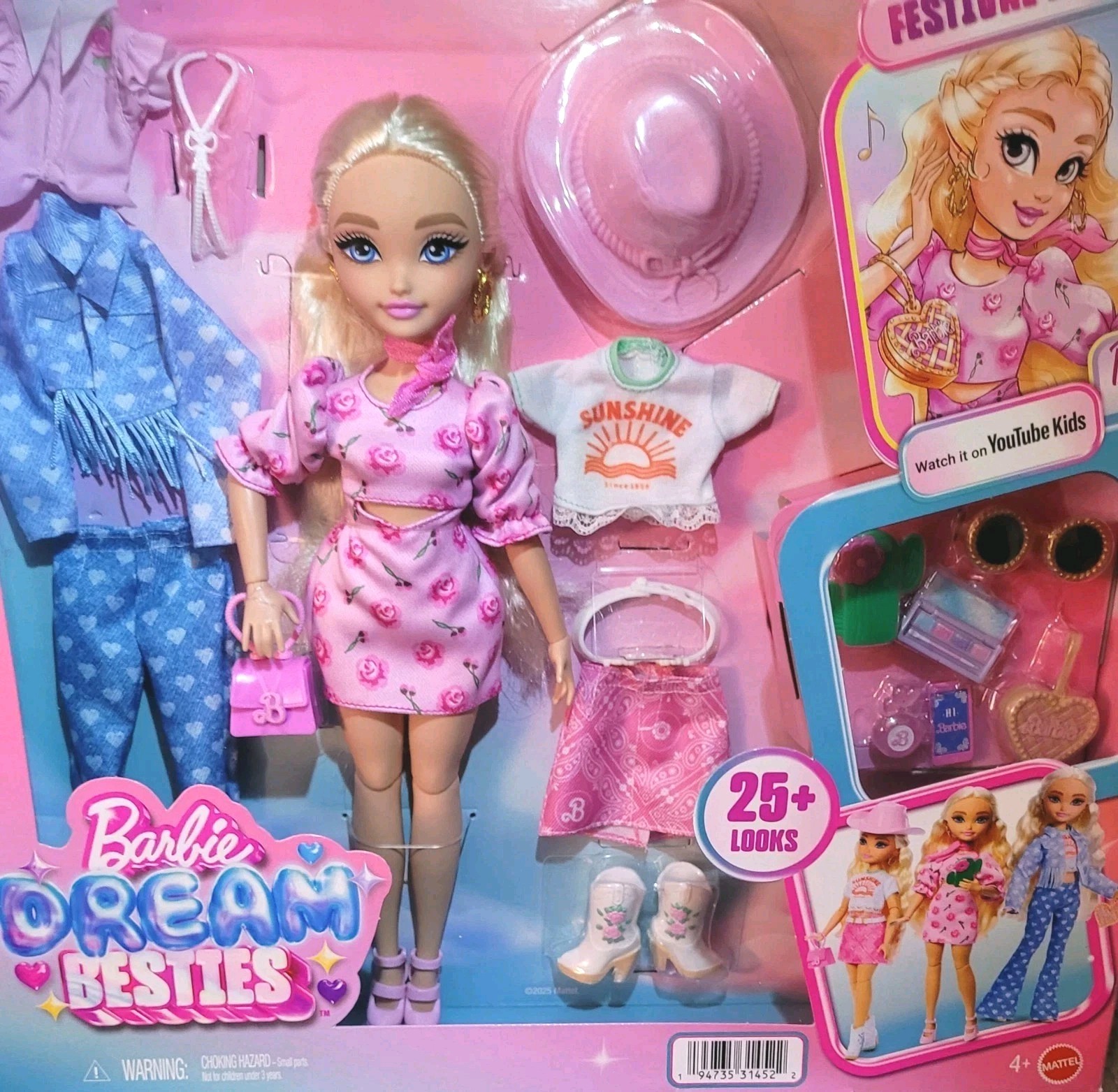 Mattel Barbie Festival Looks Dream Besties Barbie MALIBU Fashion Doll 2025 New