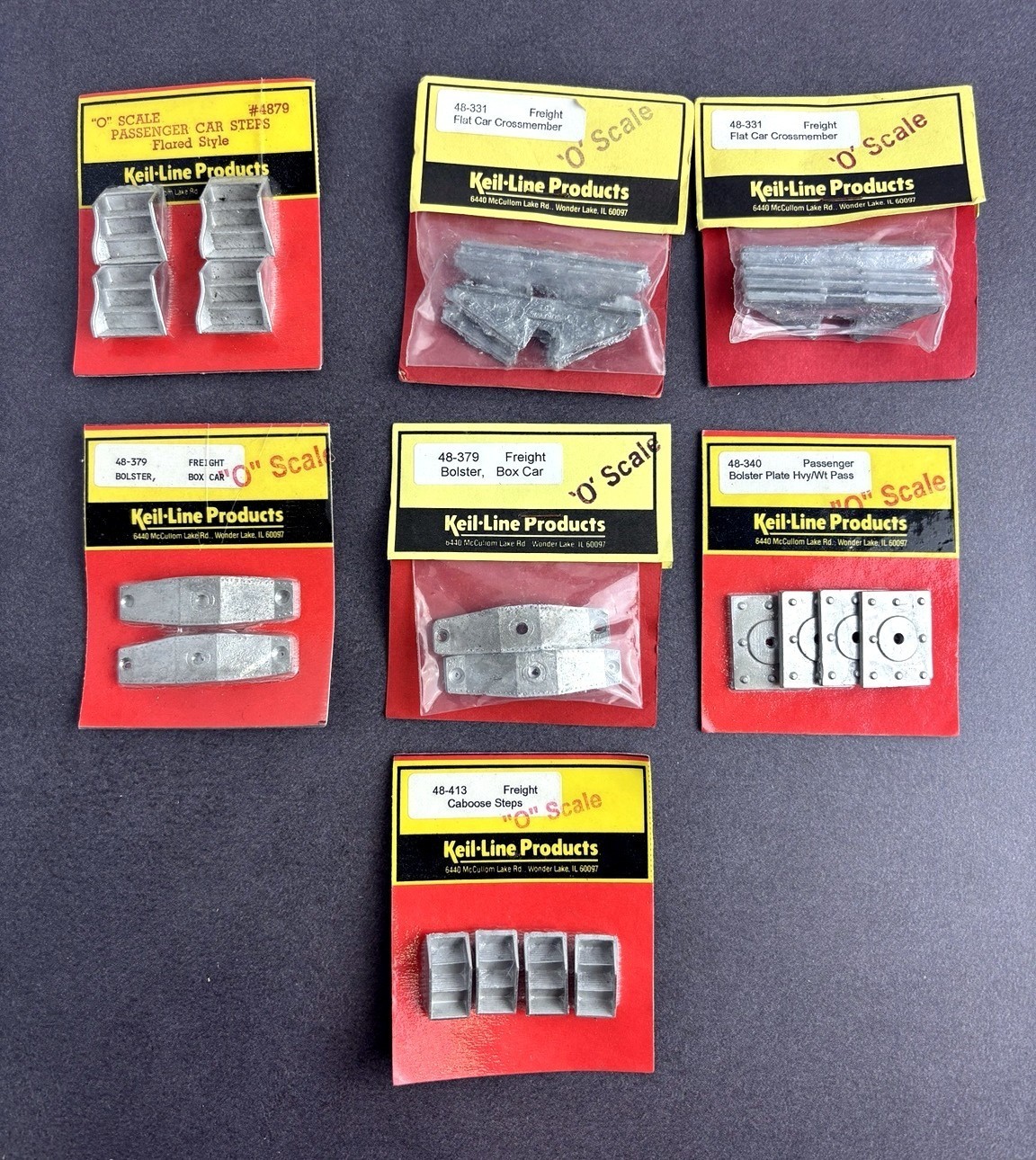 Vintage Keil-Line O Scale Train Parts Lot of 7 Passenger Freight Caboose NOS