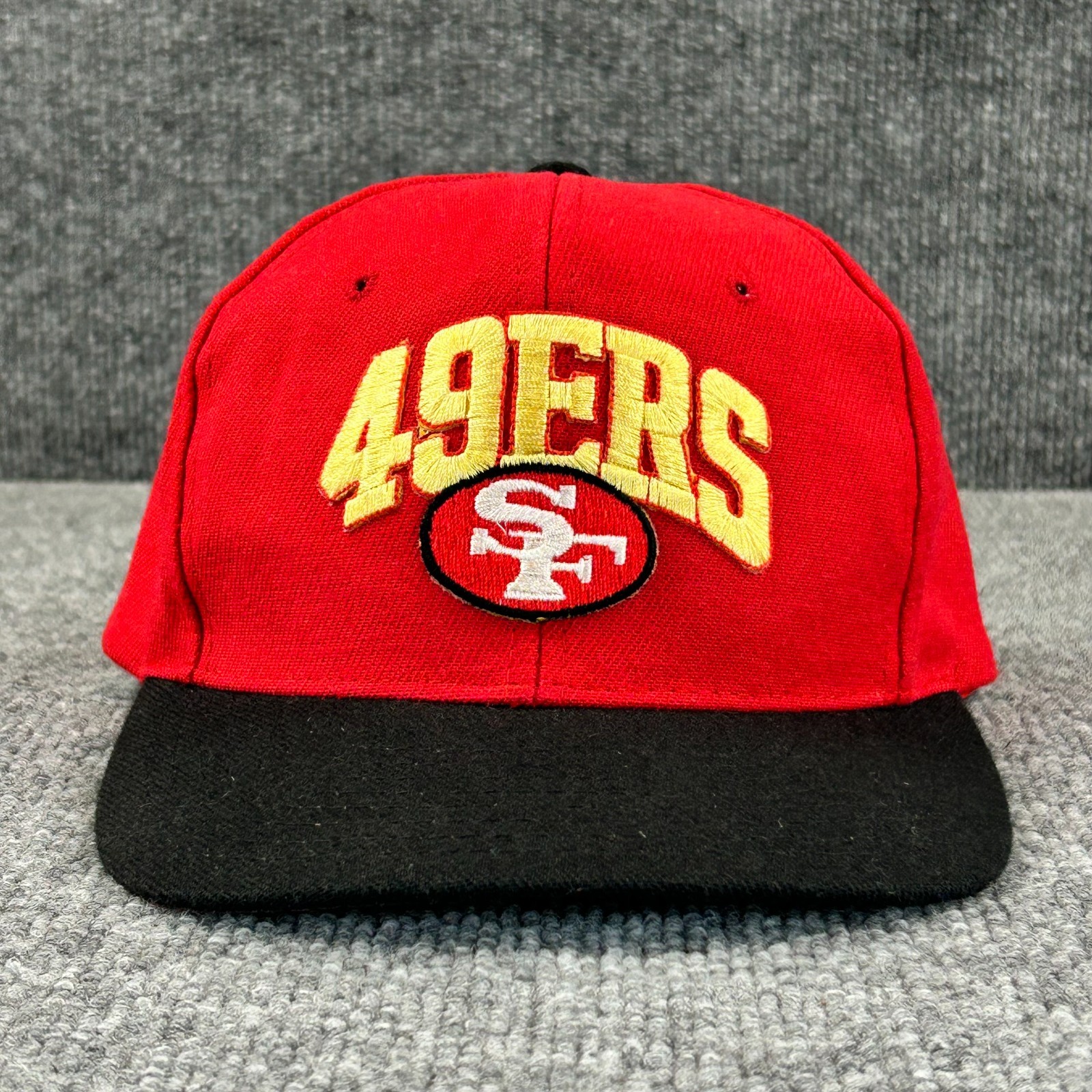 VINTAGE San Francisco 49ers Hat Cap Snap Back Red Gold Nissin Baseball Logo 90s VINTAGE San Francisco 49ers Hat Cap Snap Back Red Gold Nissin Baseball Logo 90s