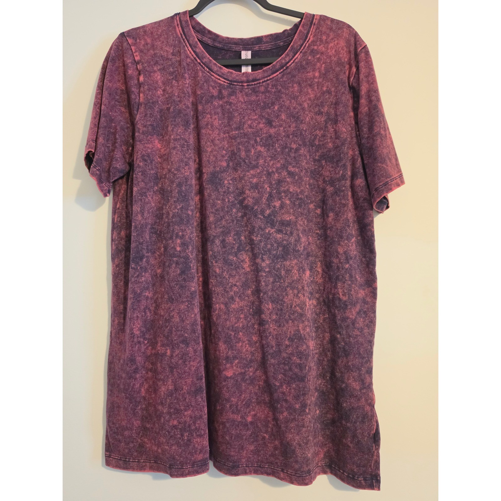 Zenana Outfitters T Shirt Womens 2X Purple Cotton Acid Wash Mineral Boho Trendy