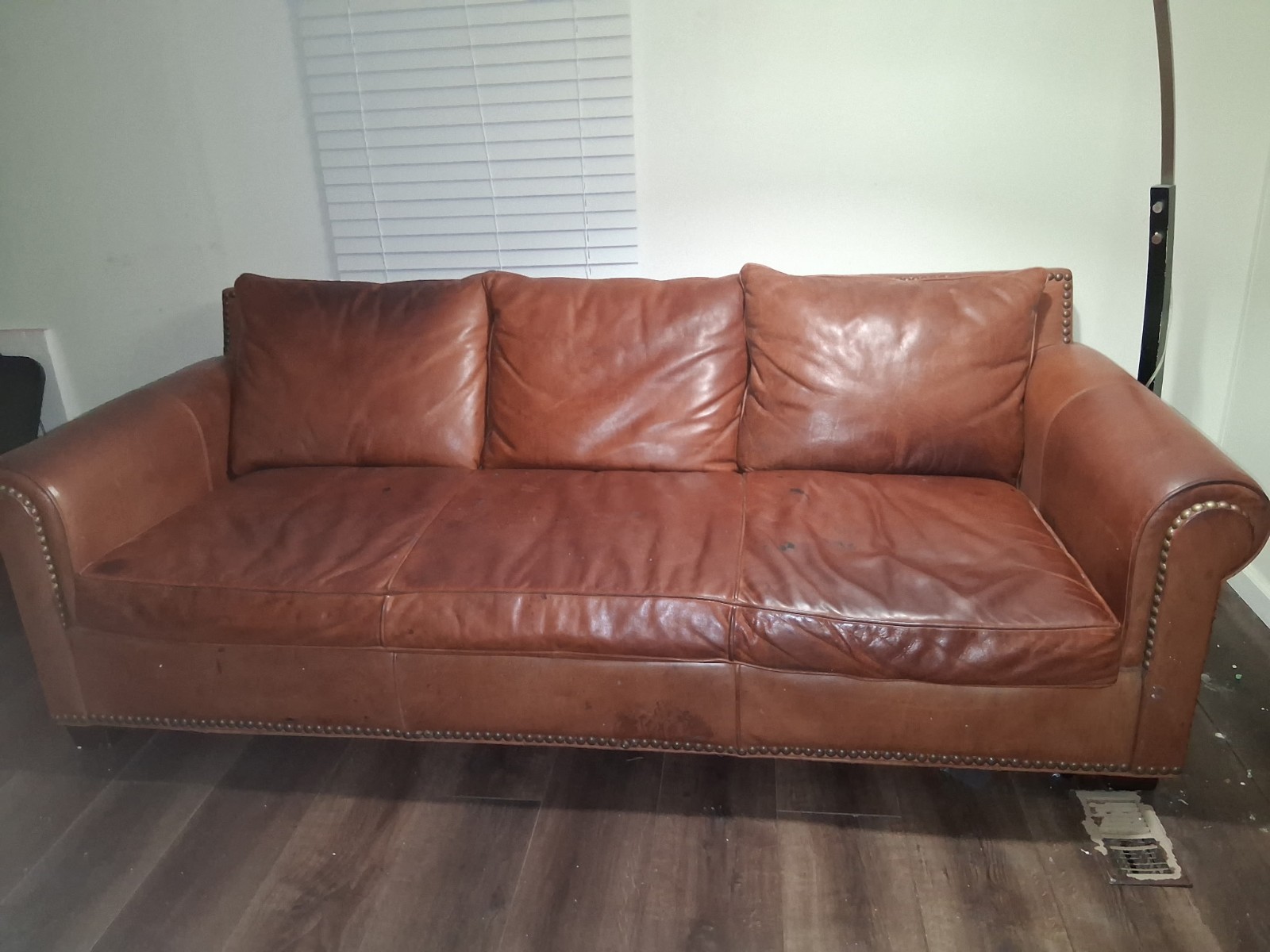 Genuine Bernhardt Leather Sofa And Ottoman Genuine Bernhardt Leather Sofa And Ottoman