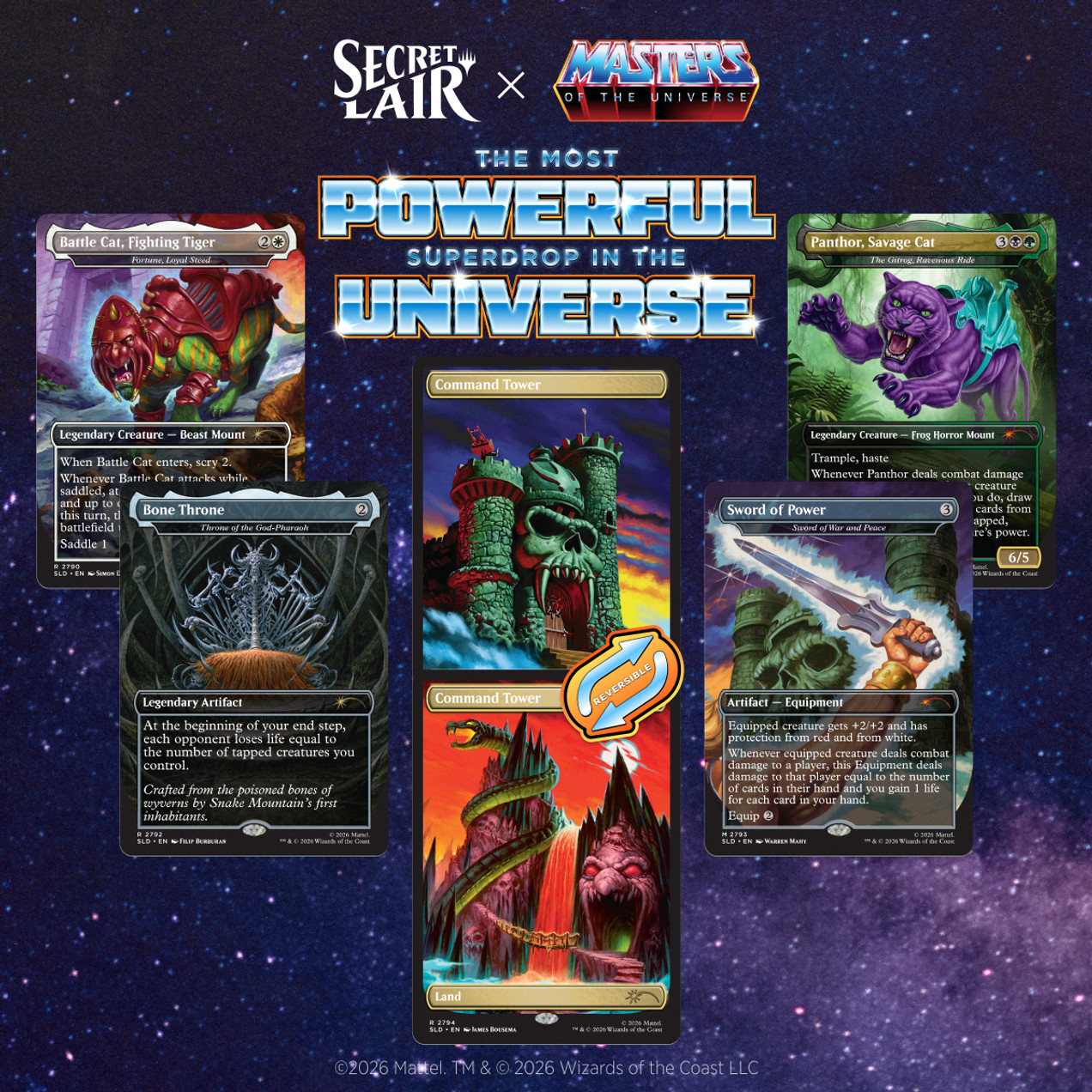 MTG Secret Lair x Masters of the Universe Sold Separately Non-Foil Sealed SLD