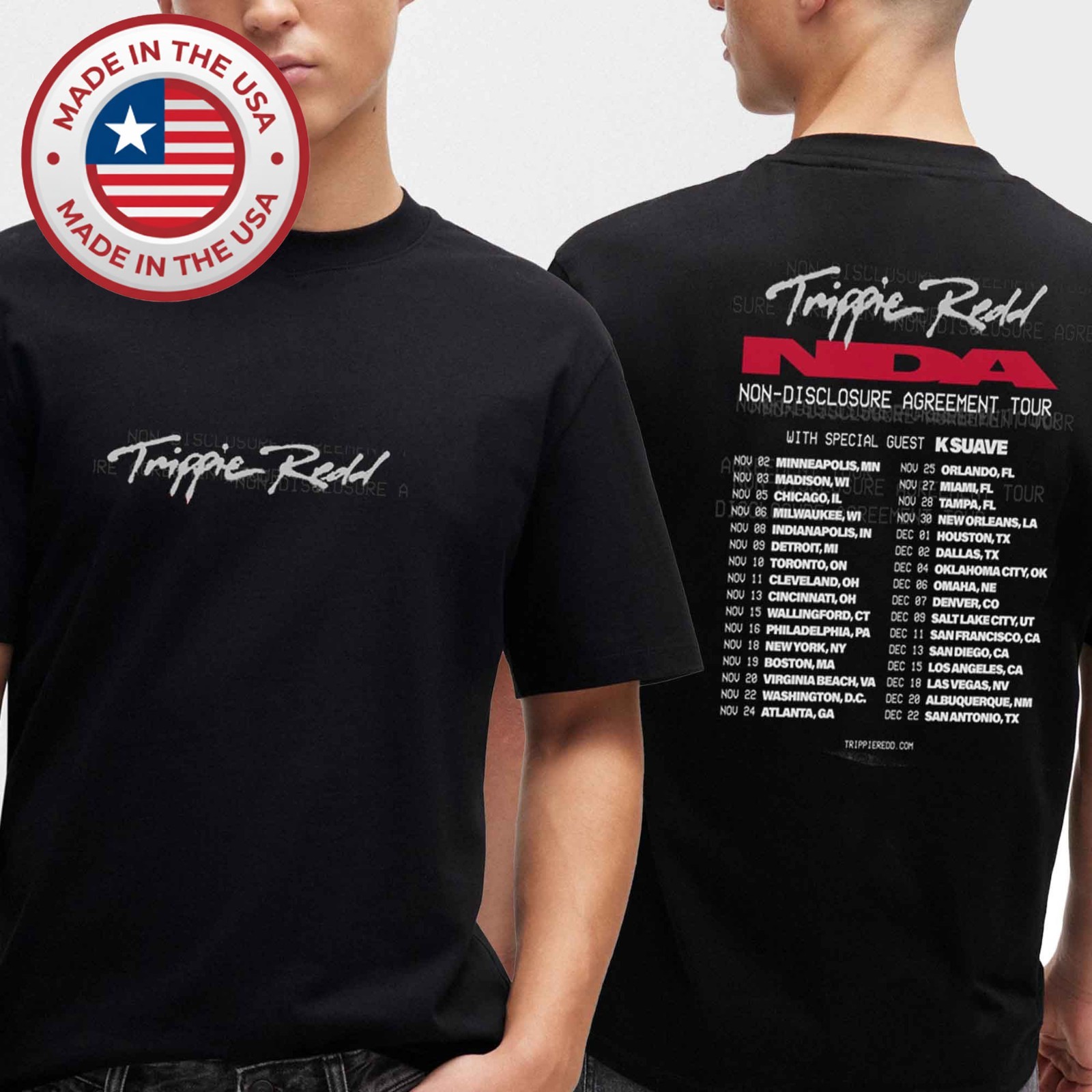 Trippie Redd 2026 Tour Dates Non Disclosure Agreement Reprint T-Shirt