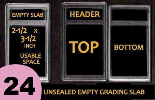 24 EMPTY Unsealed Graded Card Slabs HOLDER for GRADING USA