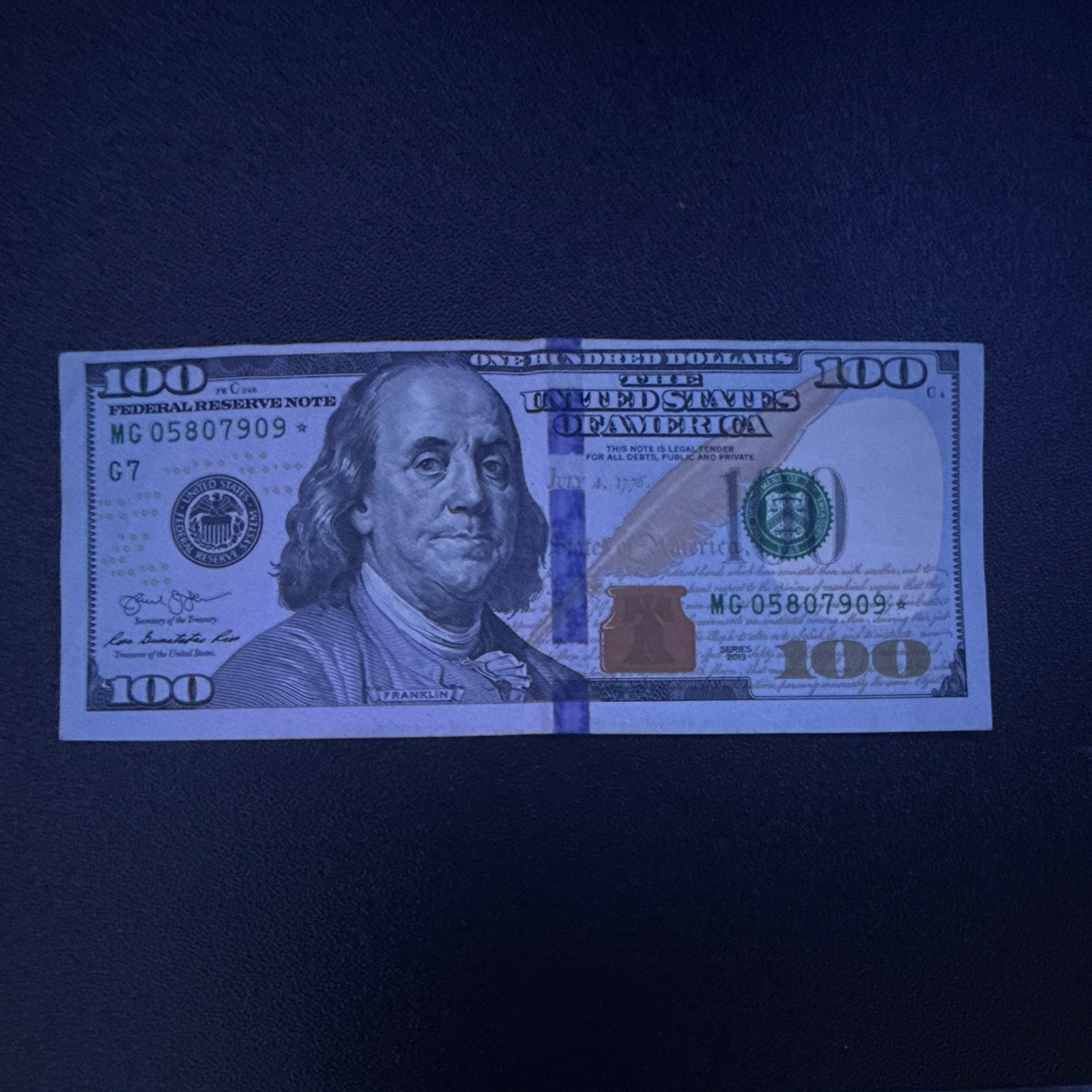 Misaligned $100 Star Note Misaligned $100 Star Note