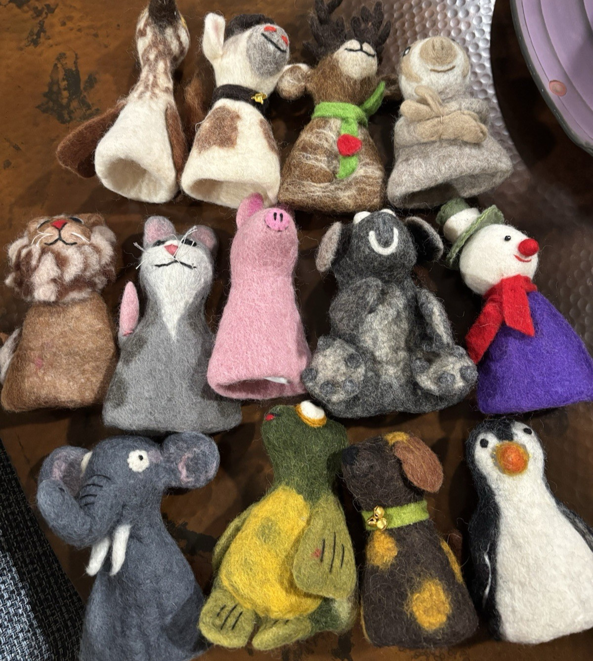 HANDMADE Needle FELTED WOOL  ANIMALS/Puppet/Toy/Collectible/VINTAGE/only 6 left