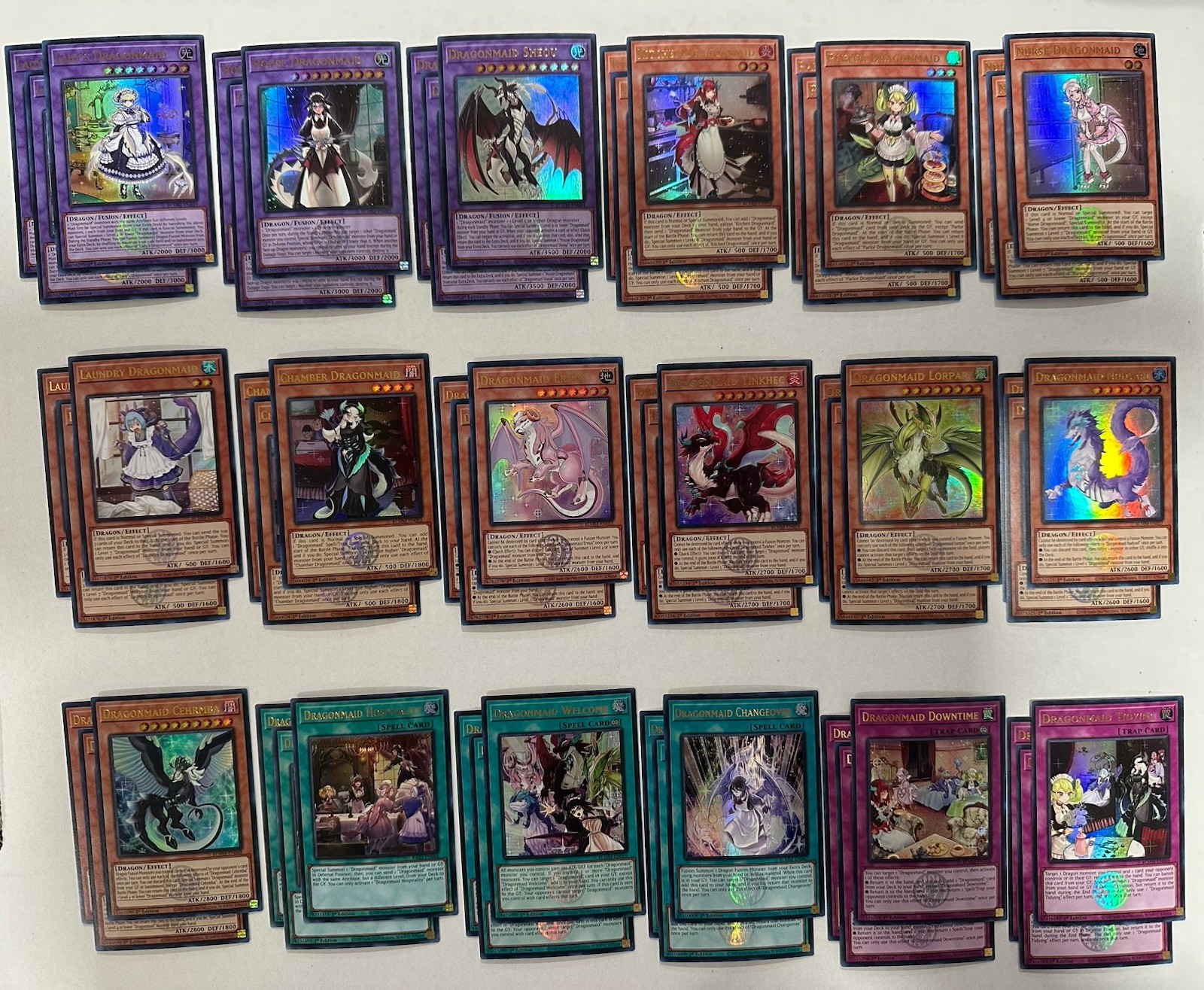 YU-GI-OH Dragonmaid Deck Core *54 cards* -BLMM Ultra Rare Emblazoned NM YU-GI-OH Dragonmaid Deck Core *54 cards* -BLMM Ultra Rare Emblazoned NM