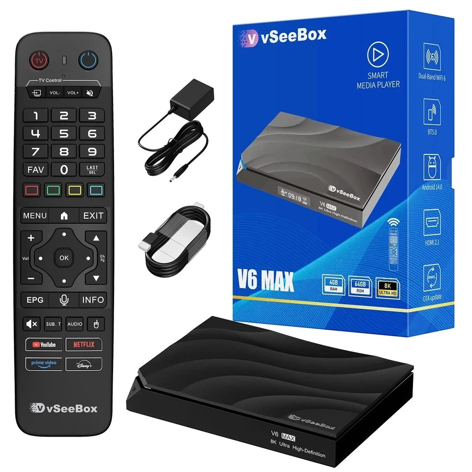vSeeBox V6 pro, V6 Max, V6 plus ,New sealed box HDR10 SHIPS FREE vSeeBox V6 pro, V6 Max, V6 plus ,New sealed box HDR10 SHIPS FREE