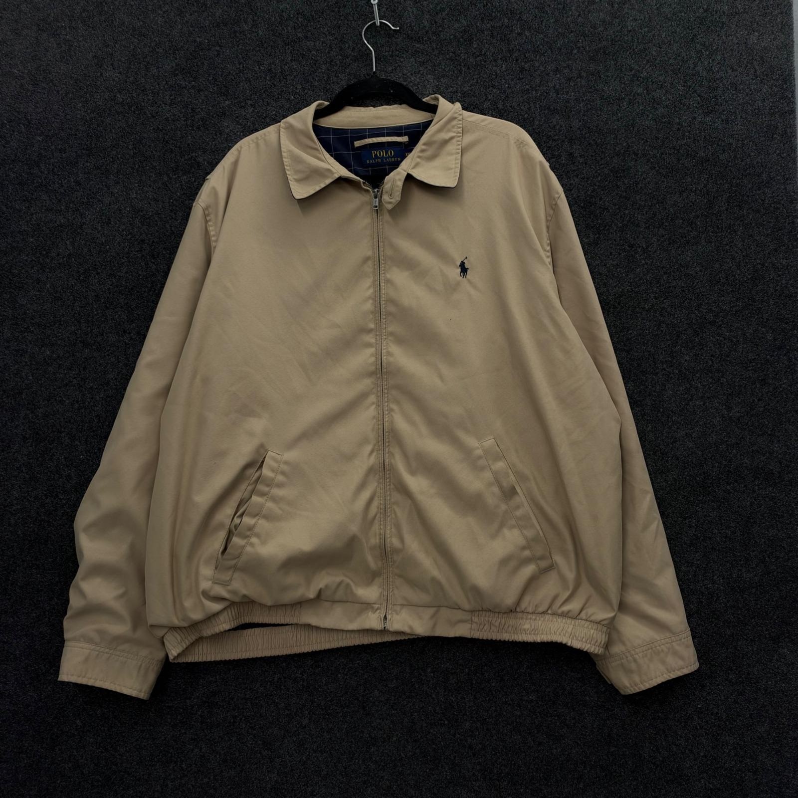 Polo Ralph Lauren Harrington Jacket Mens XXL Tan Beige Vintage Windbreaker Zip
