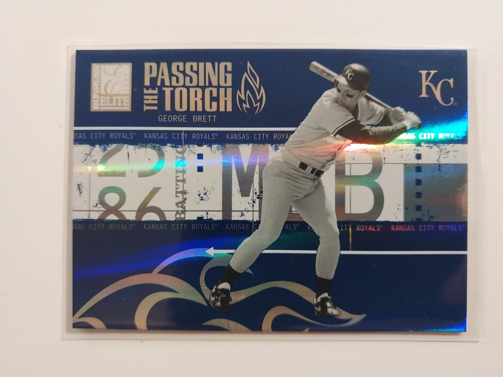 2005 Donruss Elite Passing the Torch 69/500 George Brett / Hank Blalock #PT-36
