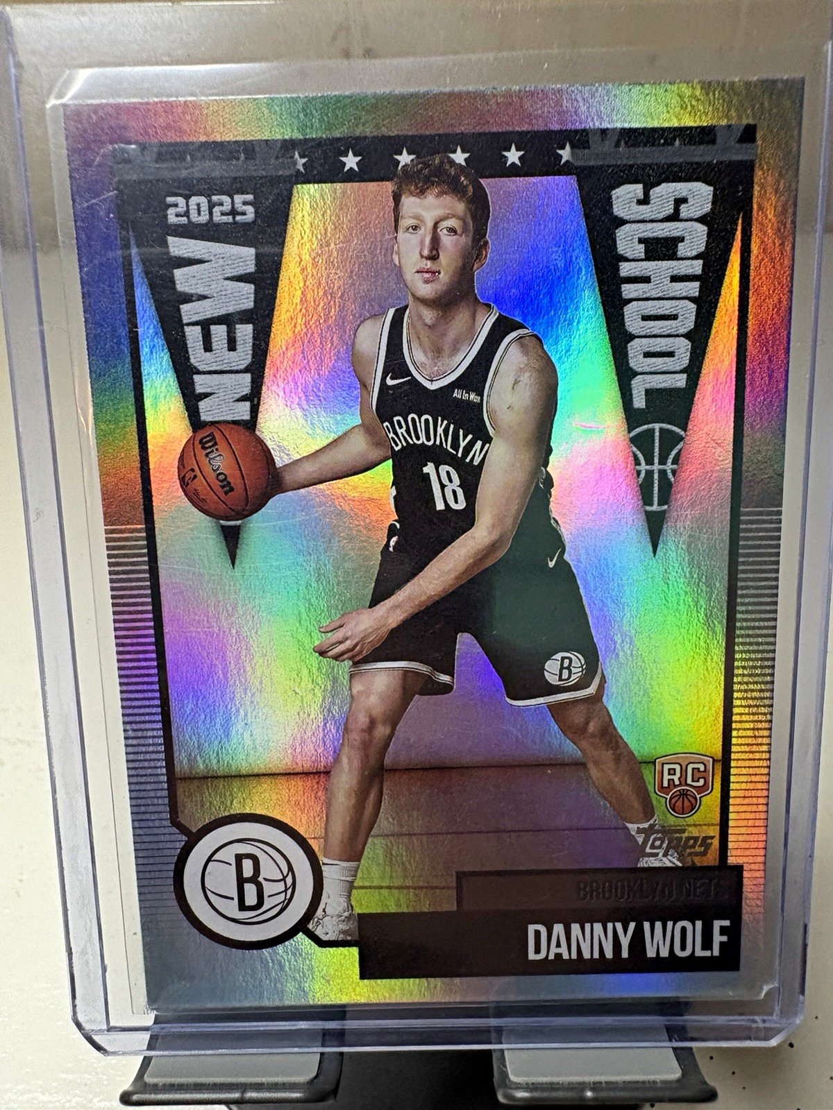 Topps 2025 Topps Chrome Danny Wolf NS-27 Brooklyn Nets New School Rookie Topps 2025 Topps Chrome Danny Wolf NS-27 Brooklyn Nets New School Rookie