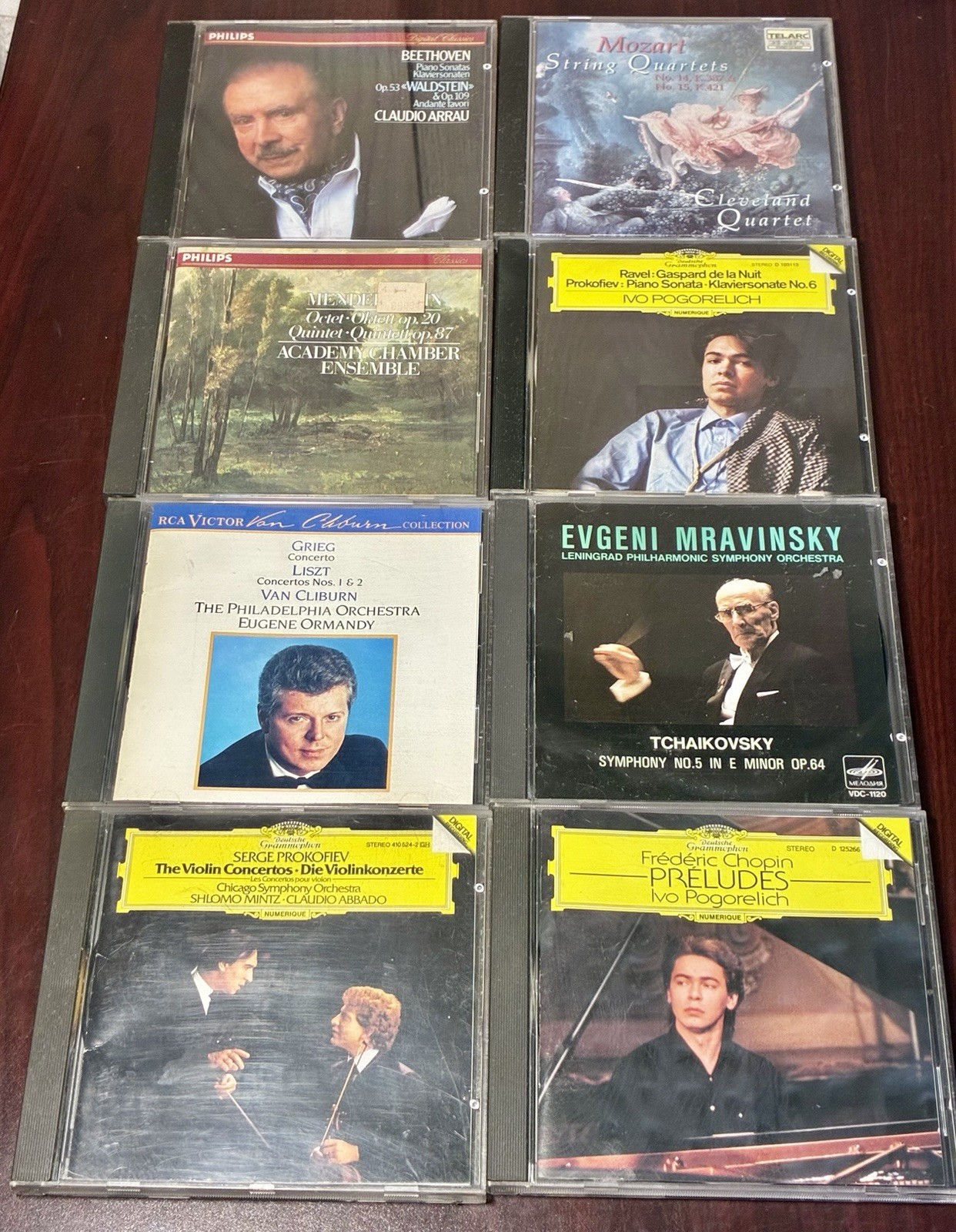 Lot 8 Premium Classical CDs DG Philips Telarc Pogorelich Mravinsky Arrau Albums