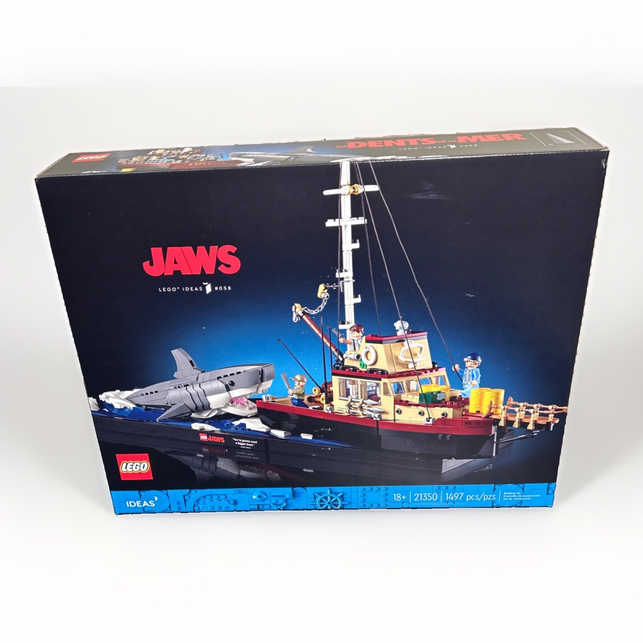 LEGO Ideas Jaws (21350) with 3 Minifigures - New Sealed - (Some Box Damage) LEGO Ideas Jaws (21350) with 3 Minifigures - New Sealed - (Some Box Damage)