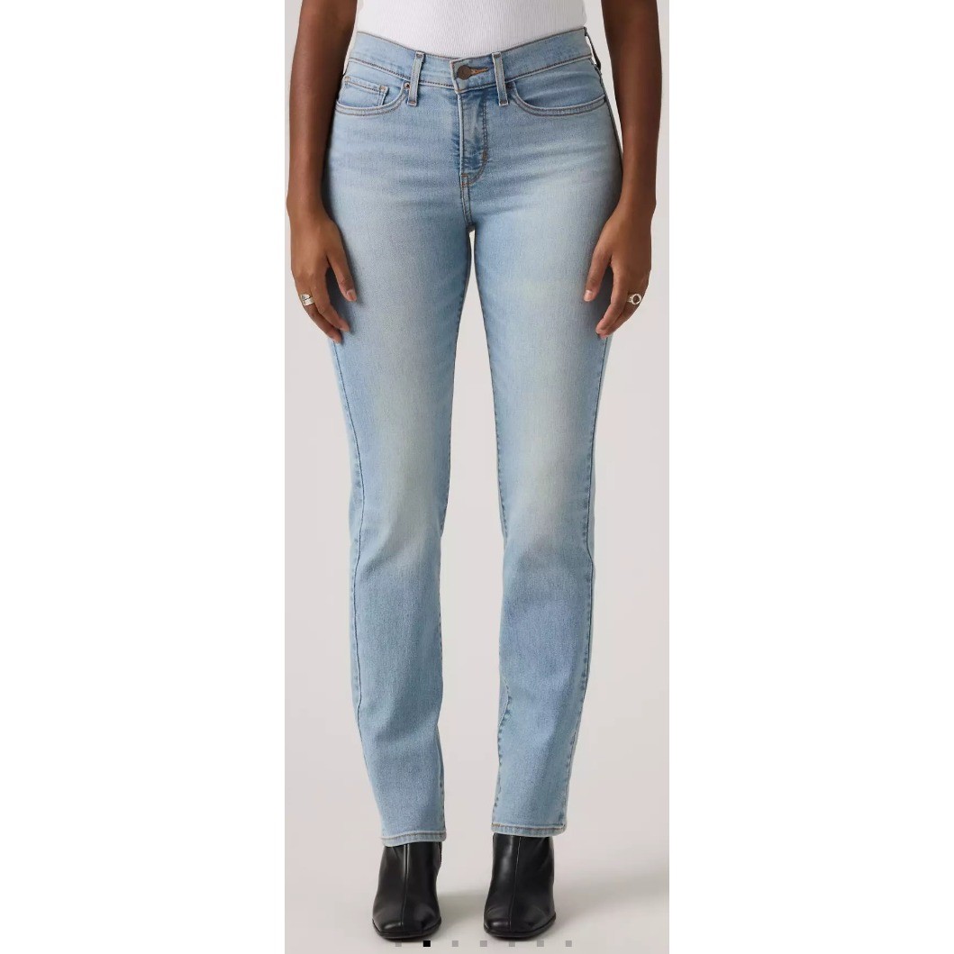 Levi\'s 314 Shaping Straight Jeans Light Wash Blue Size 33