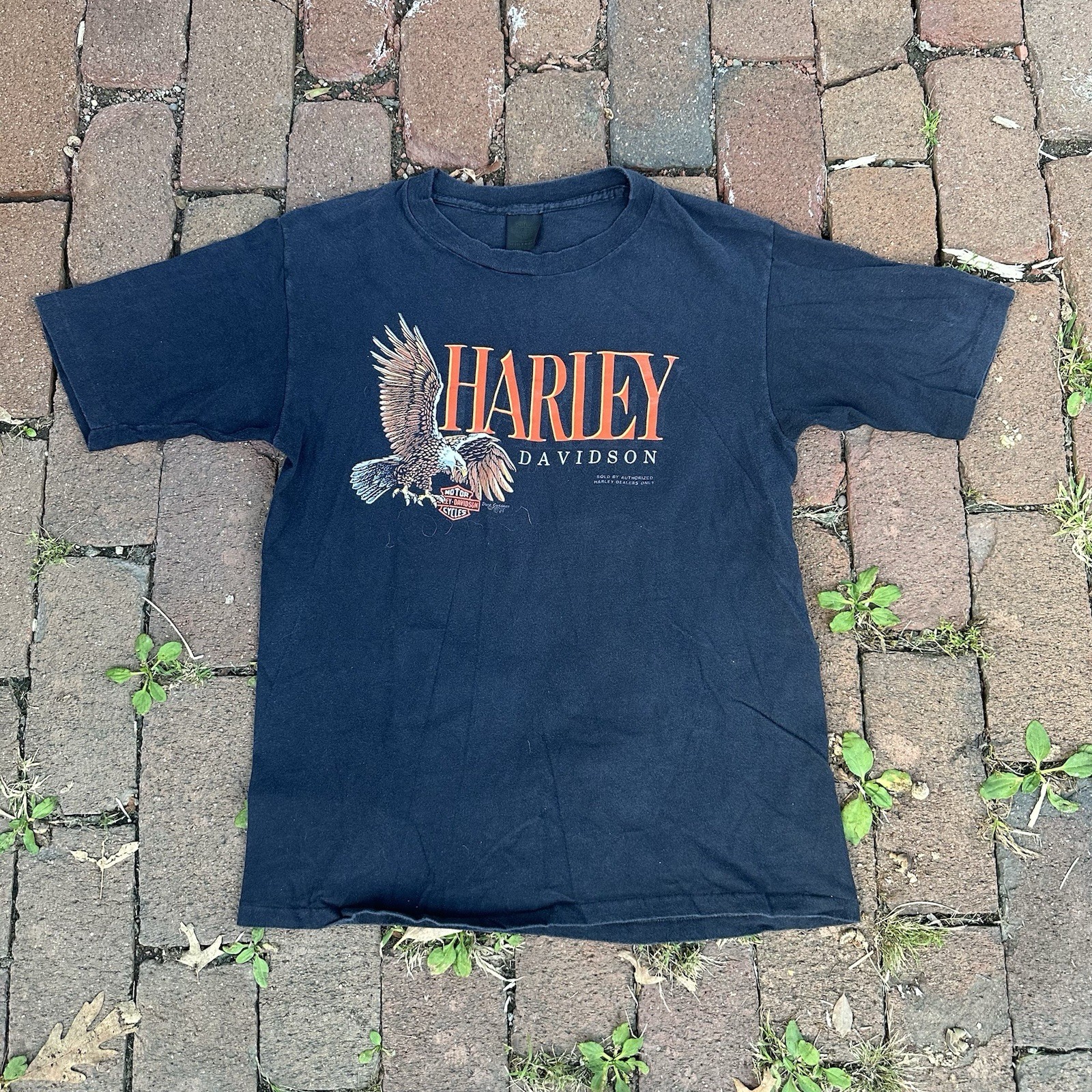 Vintage 1984 Harley Davidson 3D Emblem Skull And Wings Size Large