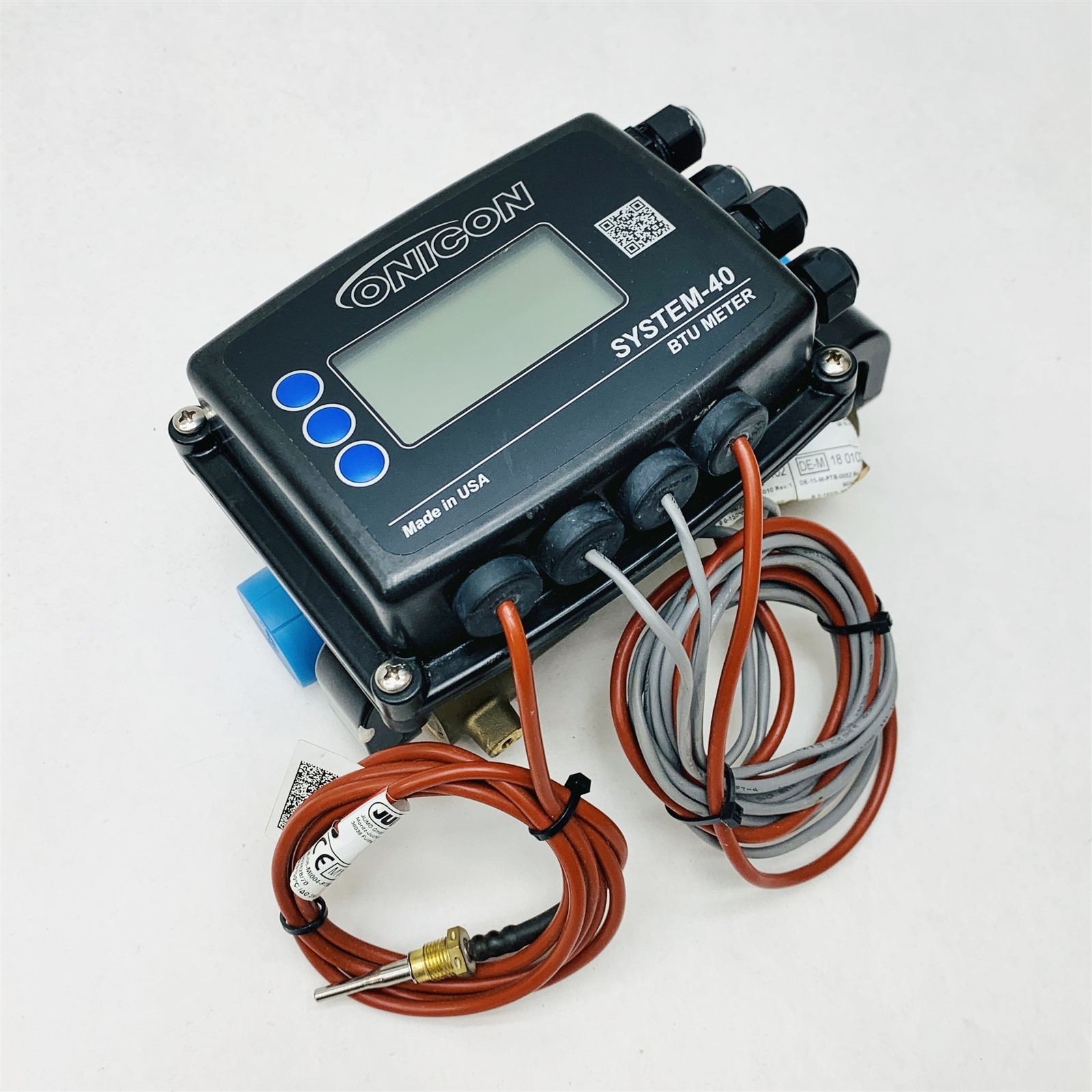 Onicon System-40 Ultrasonic BTU Flow Meter SYS-40-340-010-120 w/ 2x Temp Sensor
