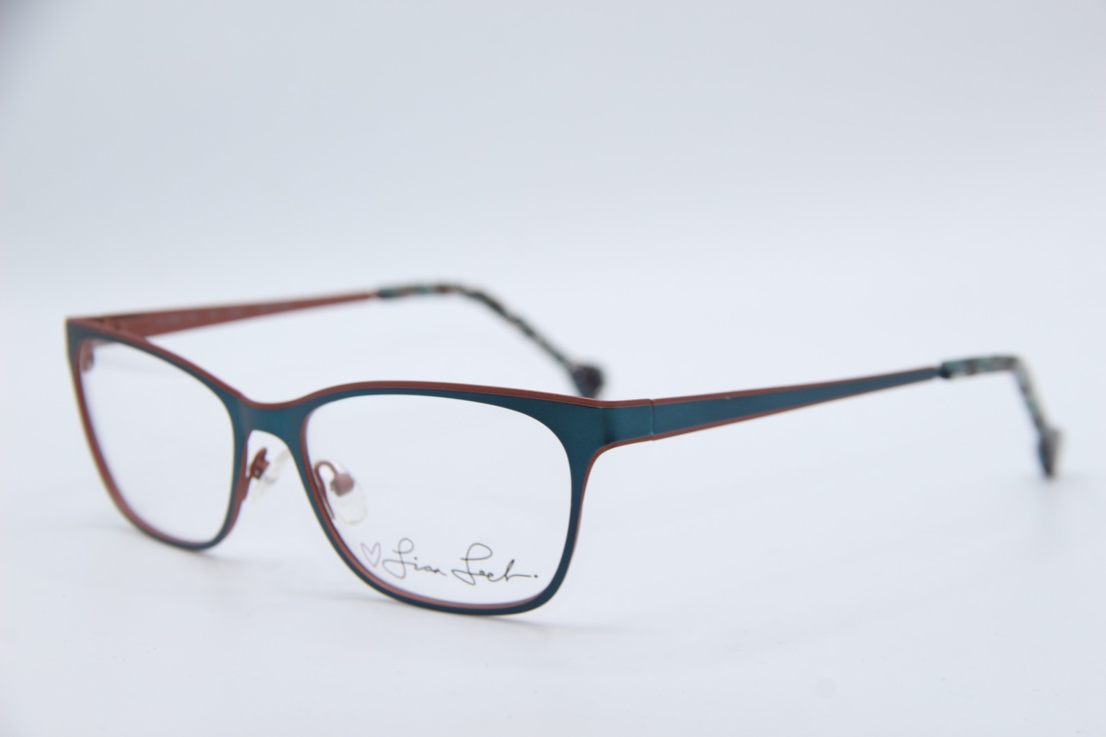 NEW LISA LOEB CLASSIQUE FLYING 179 C3 TEAL BROWN AUTHENTIC EYEGLASSES 52-16