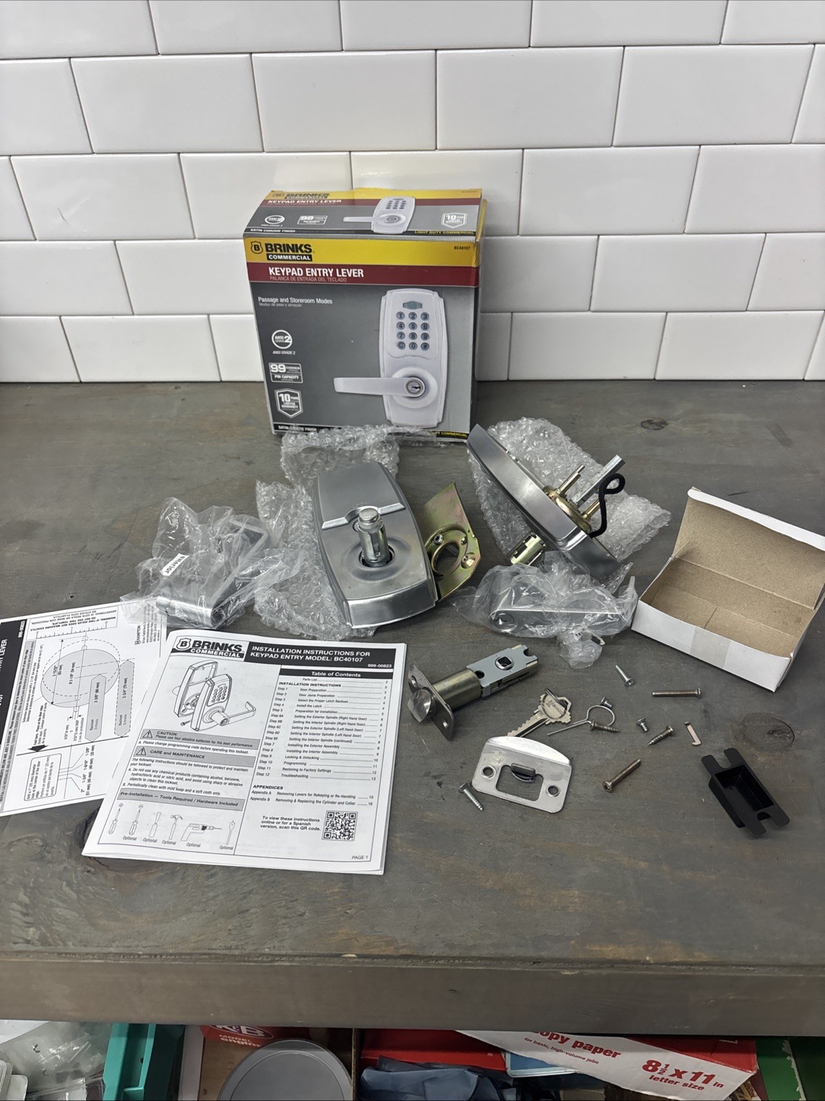 BRINKS ANSI Grade 2 Keypad Entry Lever Lock – Ideal for Commercial & Resid BRINKS ANSI Grade 2 Keypad Entry Lever Lock – Ideal for Commercial & Resid