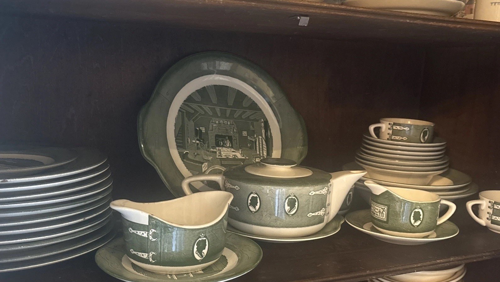 Antique Colonial Homestead by Royal Dishes Bowl Plate Set and Plate Assortment