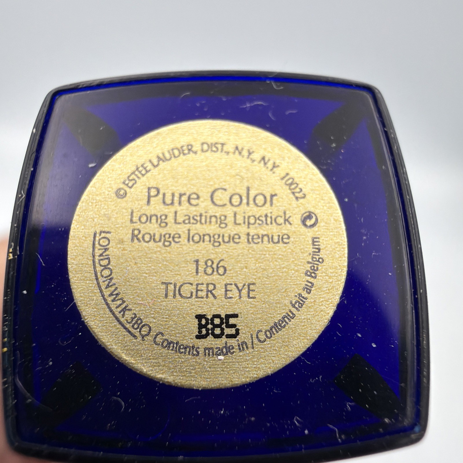 Rare Estee Lauder Pure Color 186 Tiger Eye Lipstick Blue Case NOS No Box VTG