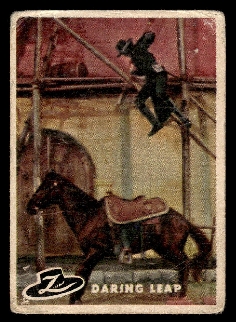 1958 Topps Zorro #41 Daring Leap
