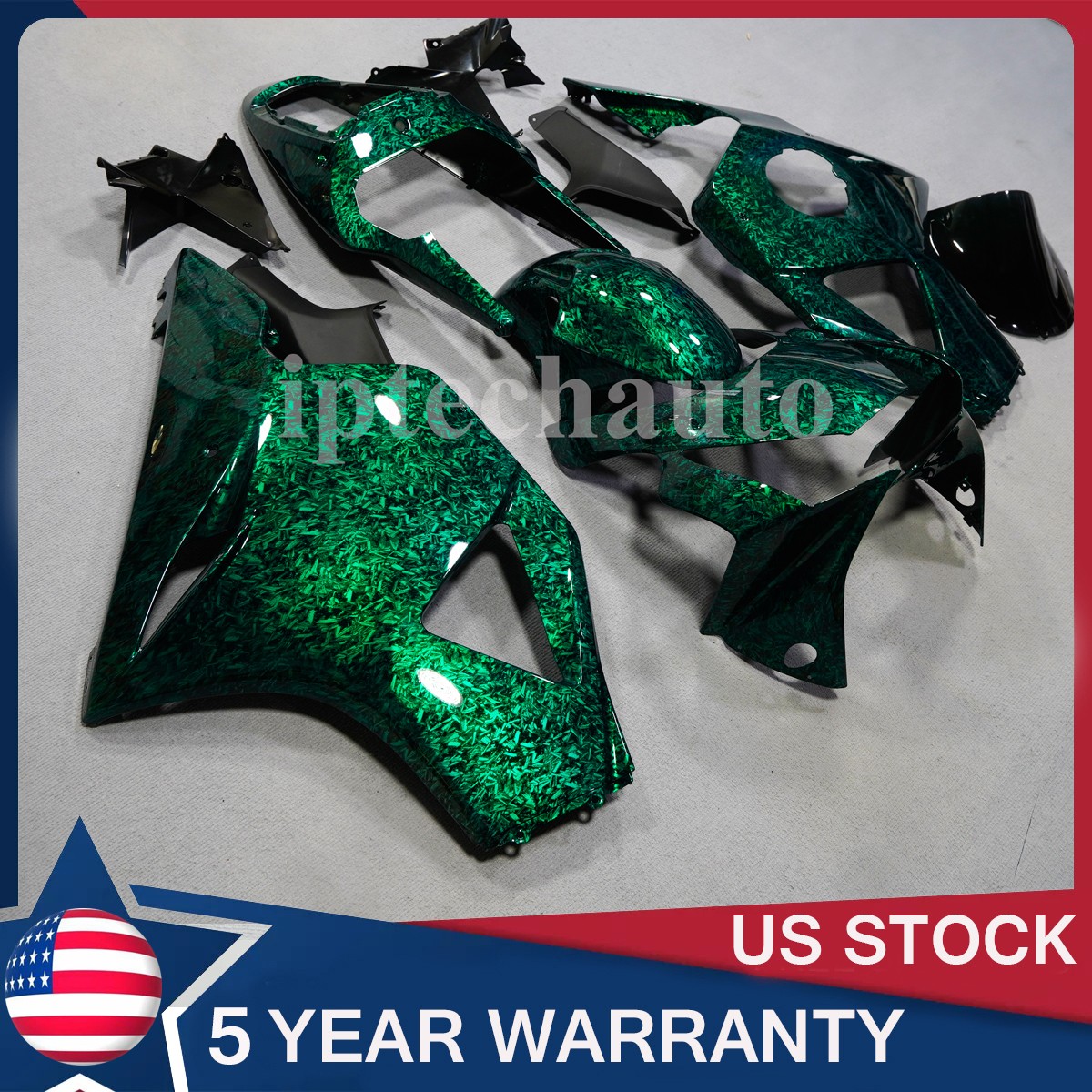 Green Forged Carbon Fiber Fairing Kit Bodywork For Honda CBR954RR 2002 2003 US