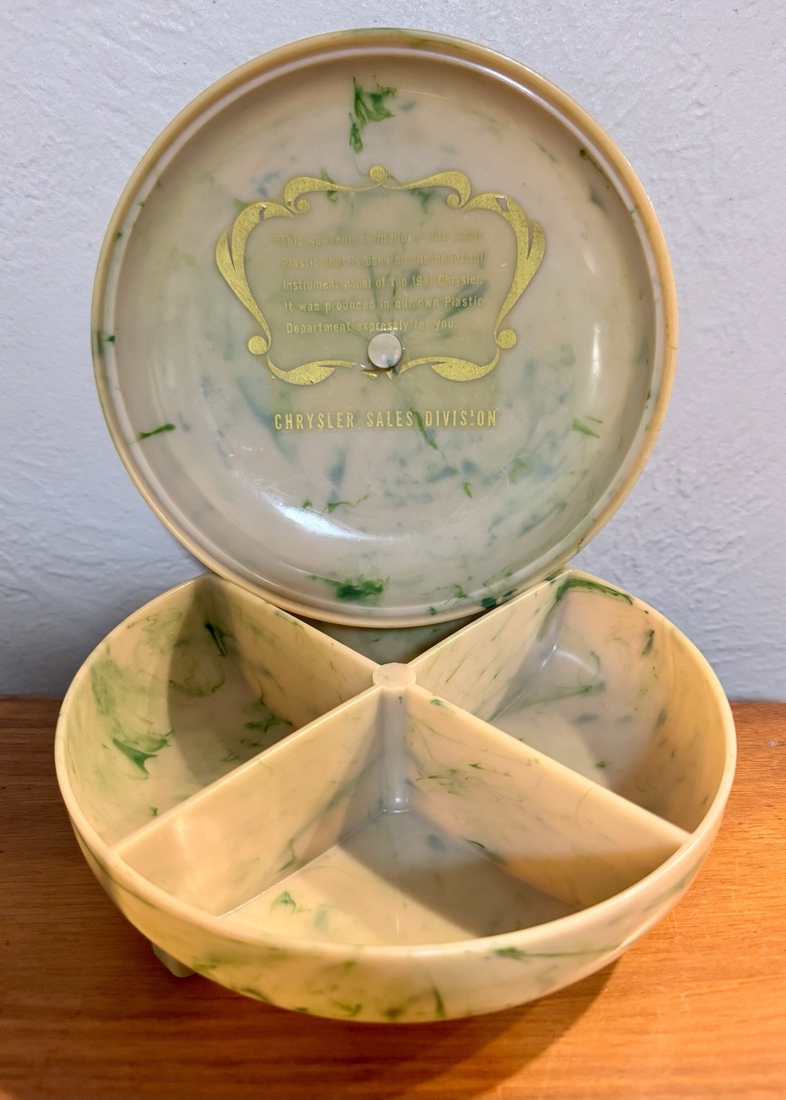 RARE 1941 Chrysler Sales Division Promotional Souvenir Trinket Box Plastic