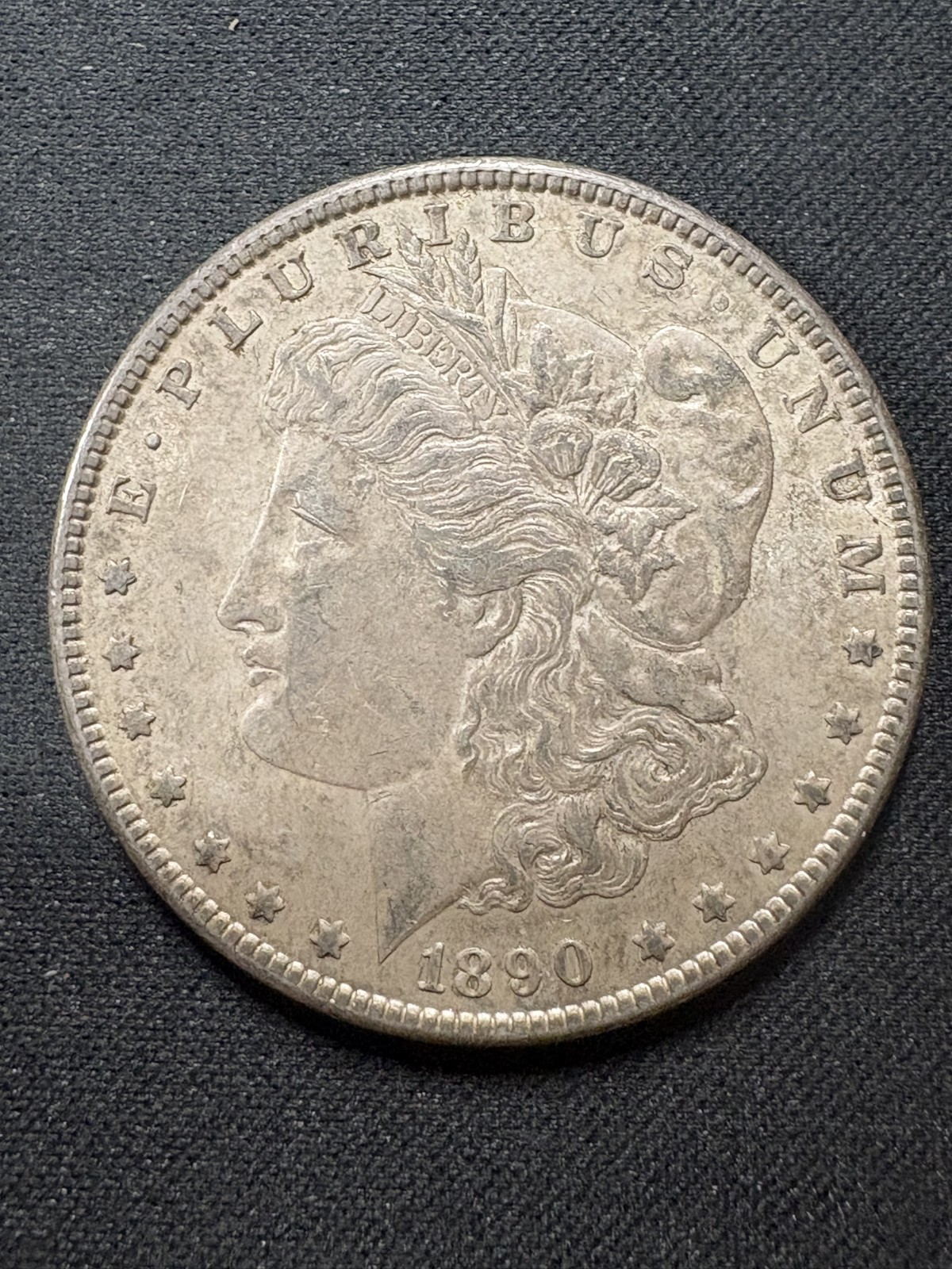1890 Morgan Silver Dollar $1 Philadelphia Mint 90% Silver - EF/AU 1890 Morgan Silver Dollar $1 Philadelphia Mint 90% Silver - EF/AU