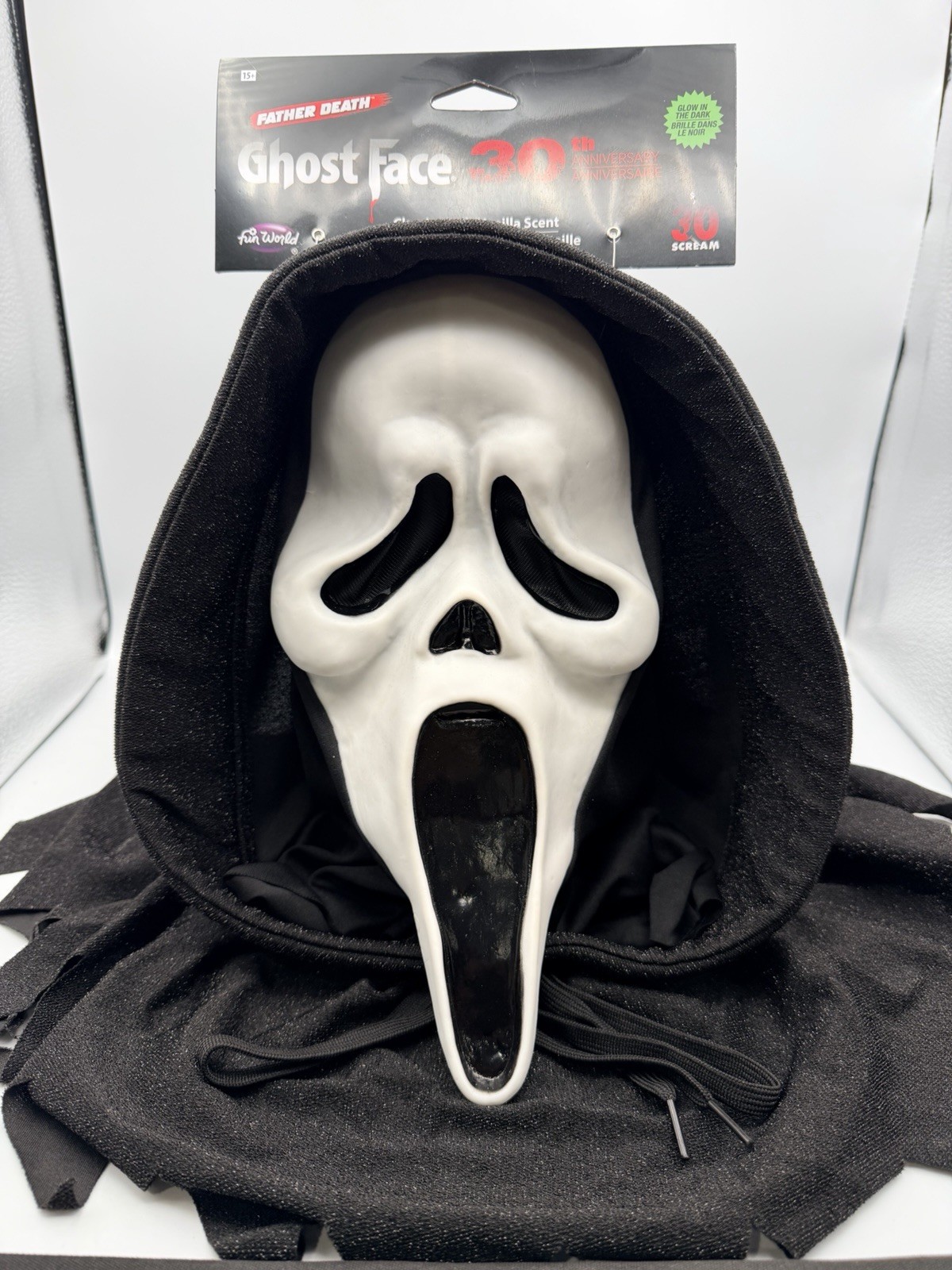 Scream Ghost Face 30th Anniversary Fun World Licensed Father Death Mask 2026 Scream Ghost Face 30th Anniversary Fun World Licensed Father Death Mask 2026