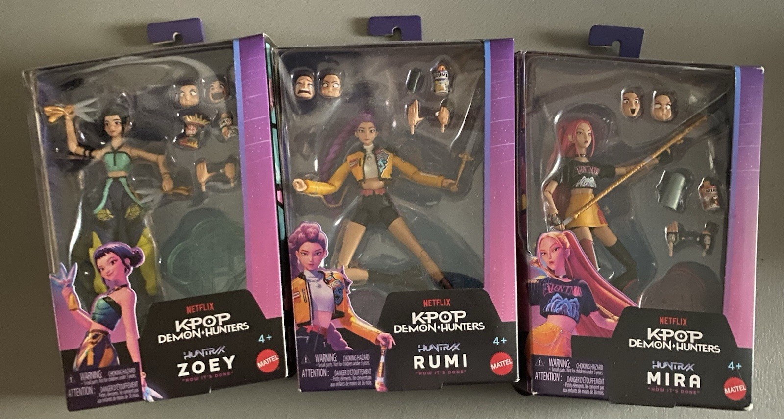 SET NEW ZOEY RUMI MIRA KPop Demon Hunters 6″ Action Figures HUNTR/X HUNTRIX SET NEW ZOEY RUMI MIRA KPop Demon Hunters 6″ Action Figures HUNTR/X HUNTRIX