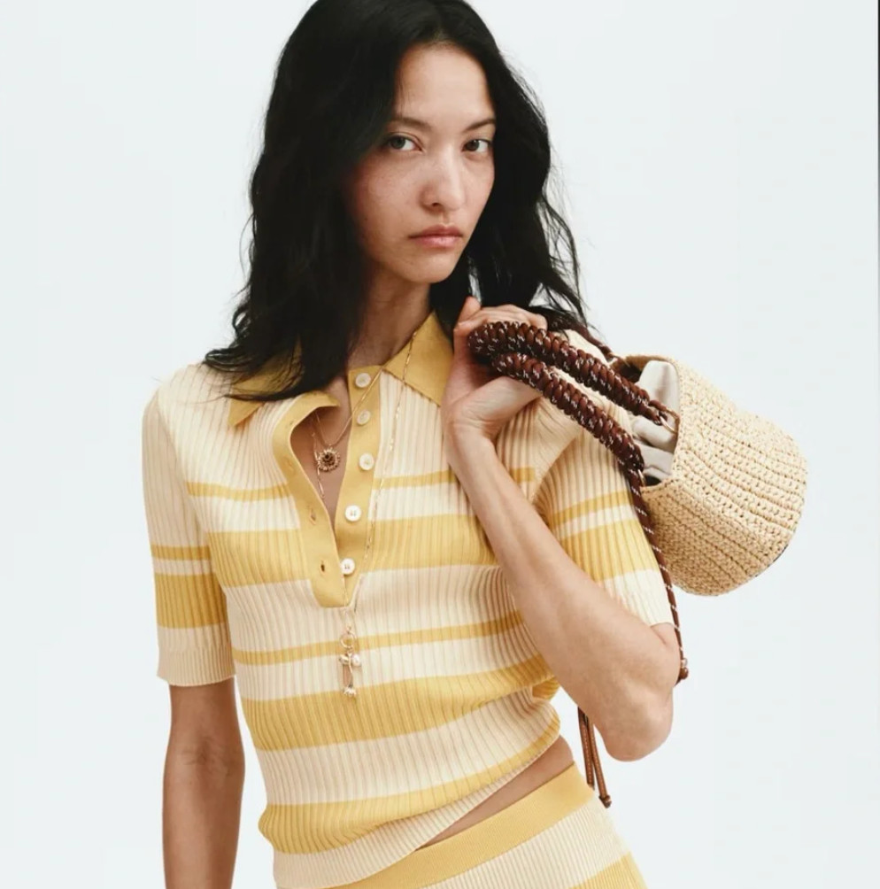 NWT H&M Edition YELLOW / MUSTARED Striped SIZE SMALL Ribbed Knit SOLD OUT NWT H&M Edition YELLOW / MUSTARED Striped SIZE SMALL Ribbed Knit SOLD OUT
