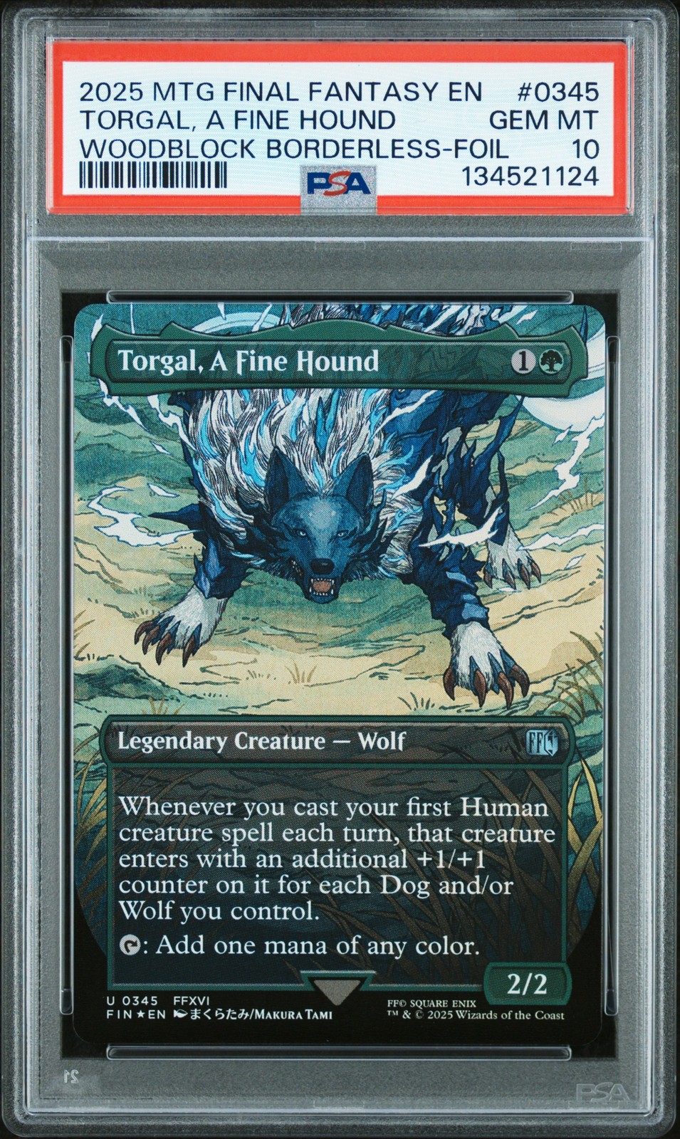 Torgal, A Fine Hound Magic The Gathering Final Fantasy 0345 NM PSA 10