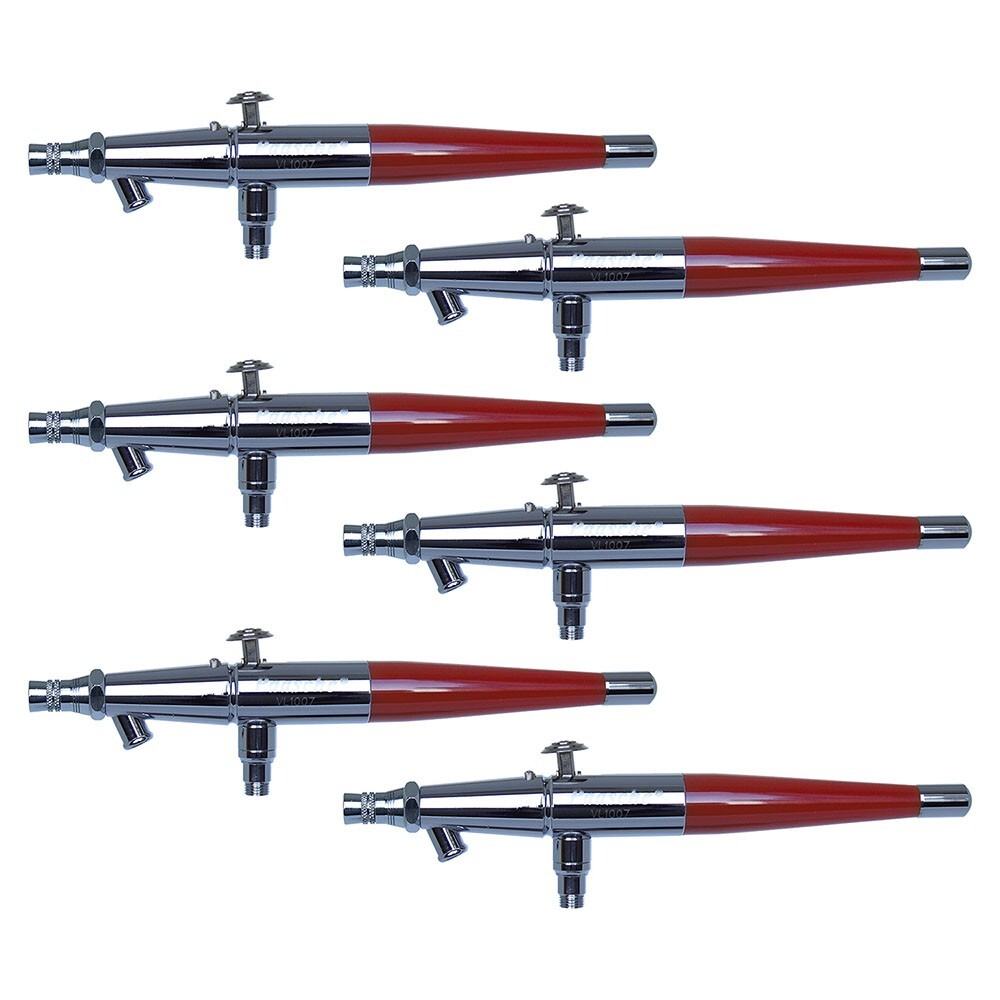 VL-6P Paasche VL Airbrush 6 Pack Double Action - Internal Mix - Siphon Feed