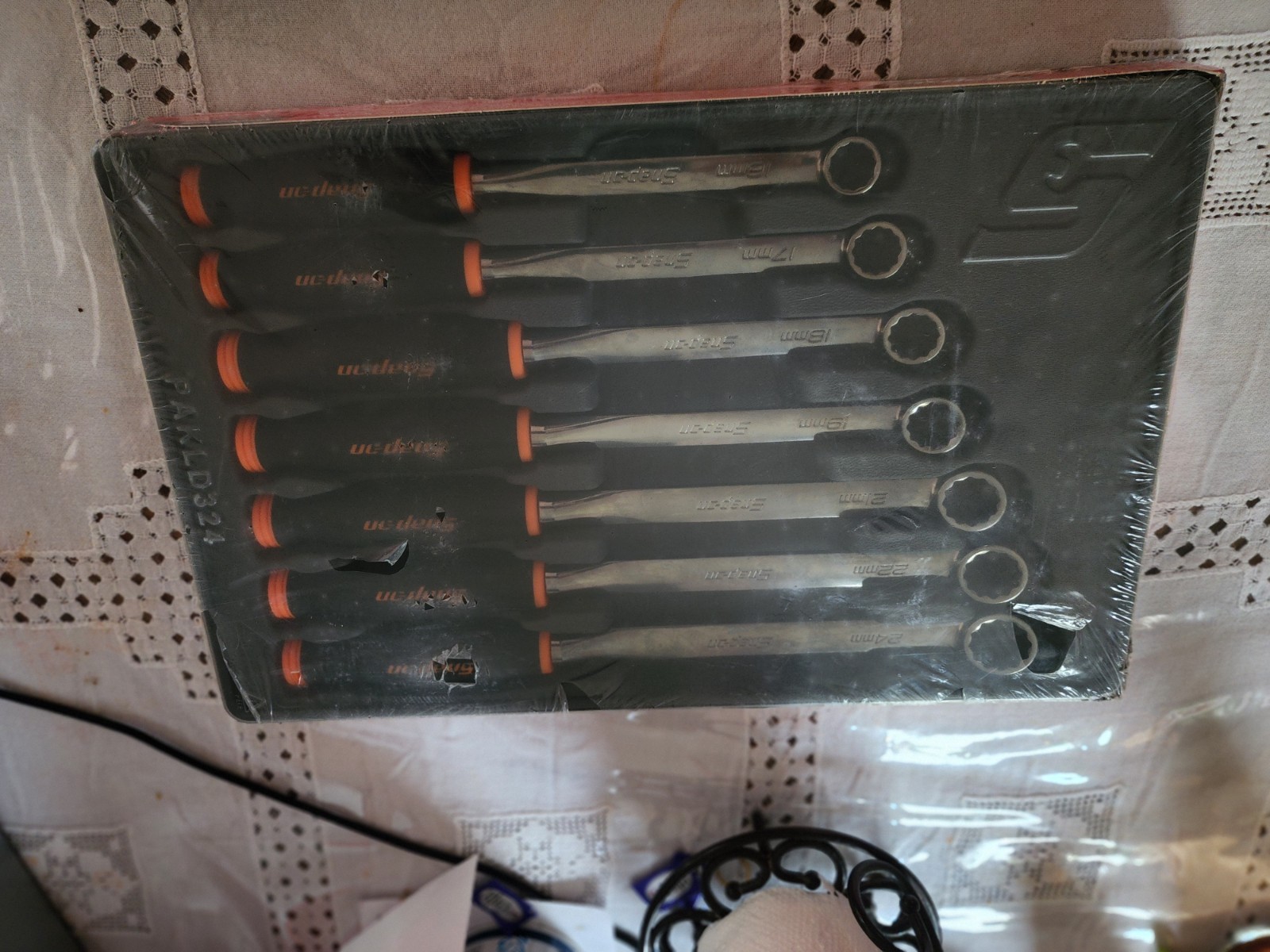 Snap-on Flank Drive Soft Grip 7pc Metric 12-Point Box Wrench Set 16-24mm