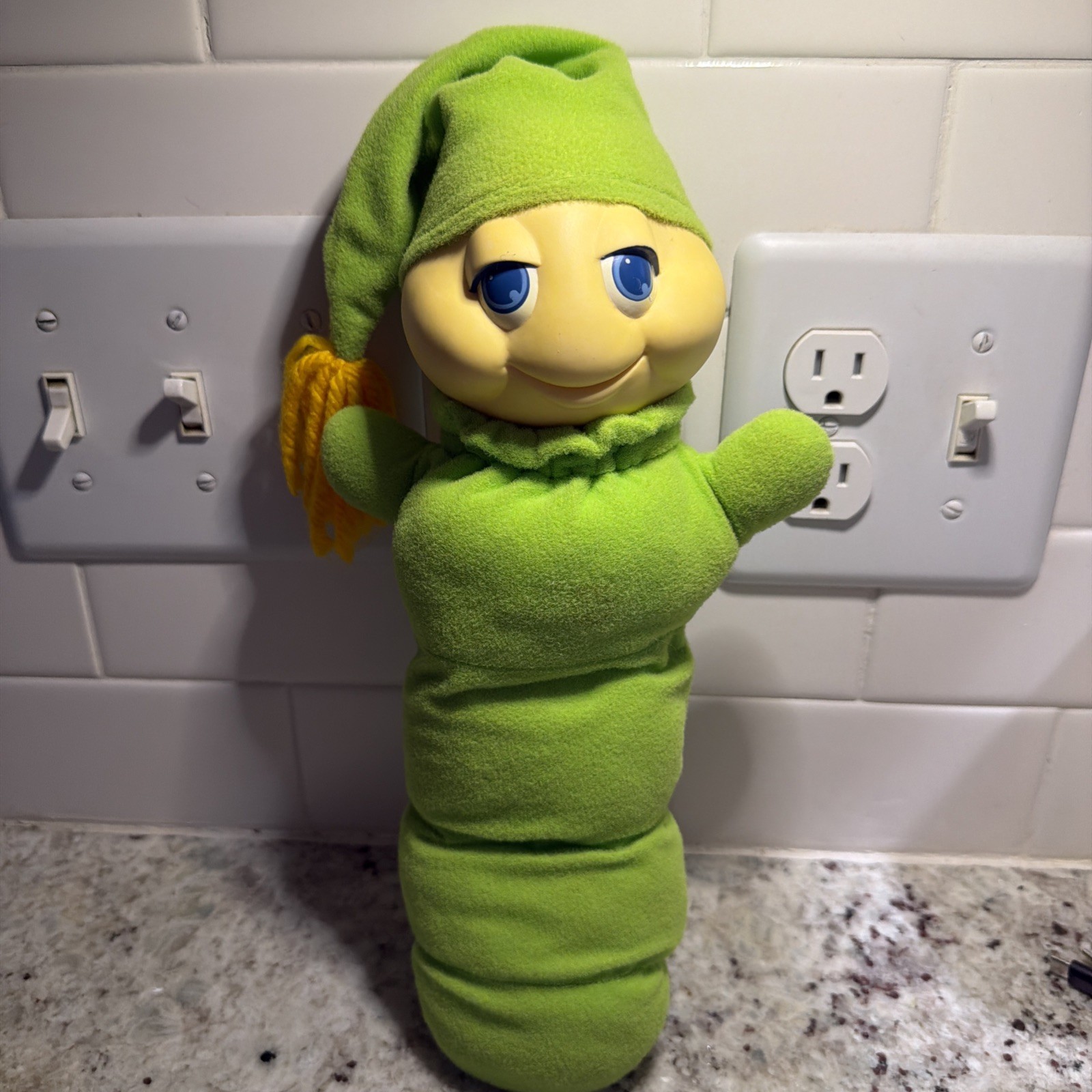 Vintage Hasbro  GLO WORM ORIGINAL 1982  - 13” Plush Toy - Tested Works Glow