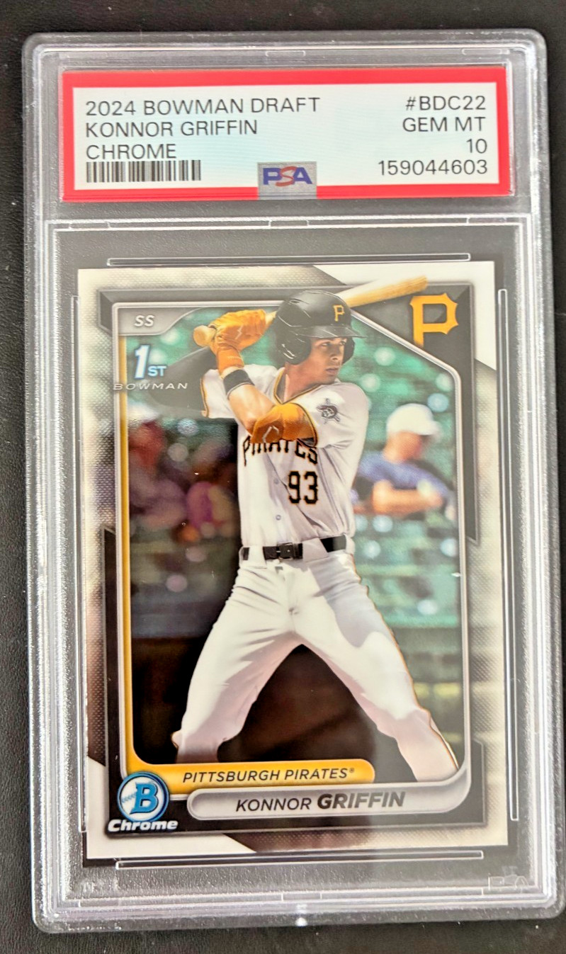 2024 Bowman Draft Chrome Konnor Griffin 1st Bowman #BDC-22 PSA 10 GEM MINT 2024 Bowman Draft Chrome Konnor Griffin 1st Bowman #BDC-22 PSA 10 GEM MINT